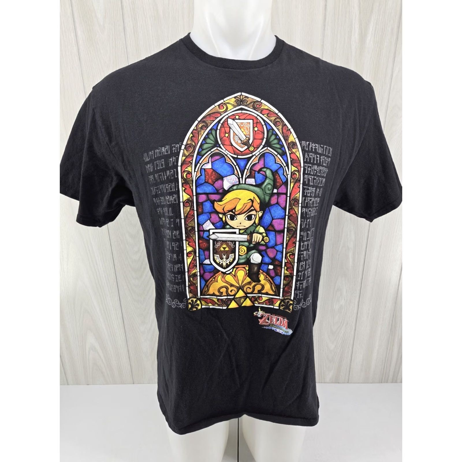Nintendo VINTAGE The Legend of Zelda Windwaker T-Shirt Nintendo 2014 Black L Mens Shirt Graphic Print Crew Neck Short Sleeve Nintendo - Size US L / EU 52-54 / 3 - 2 Thumbnail