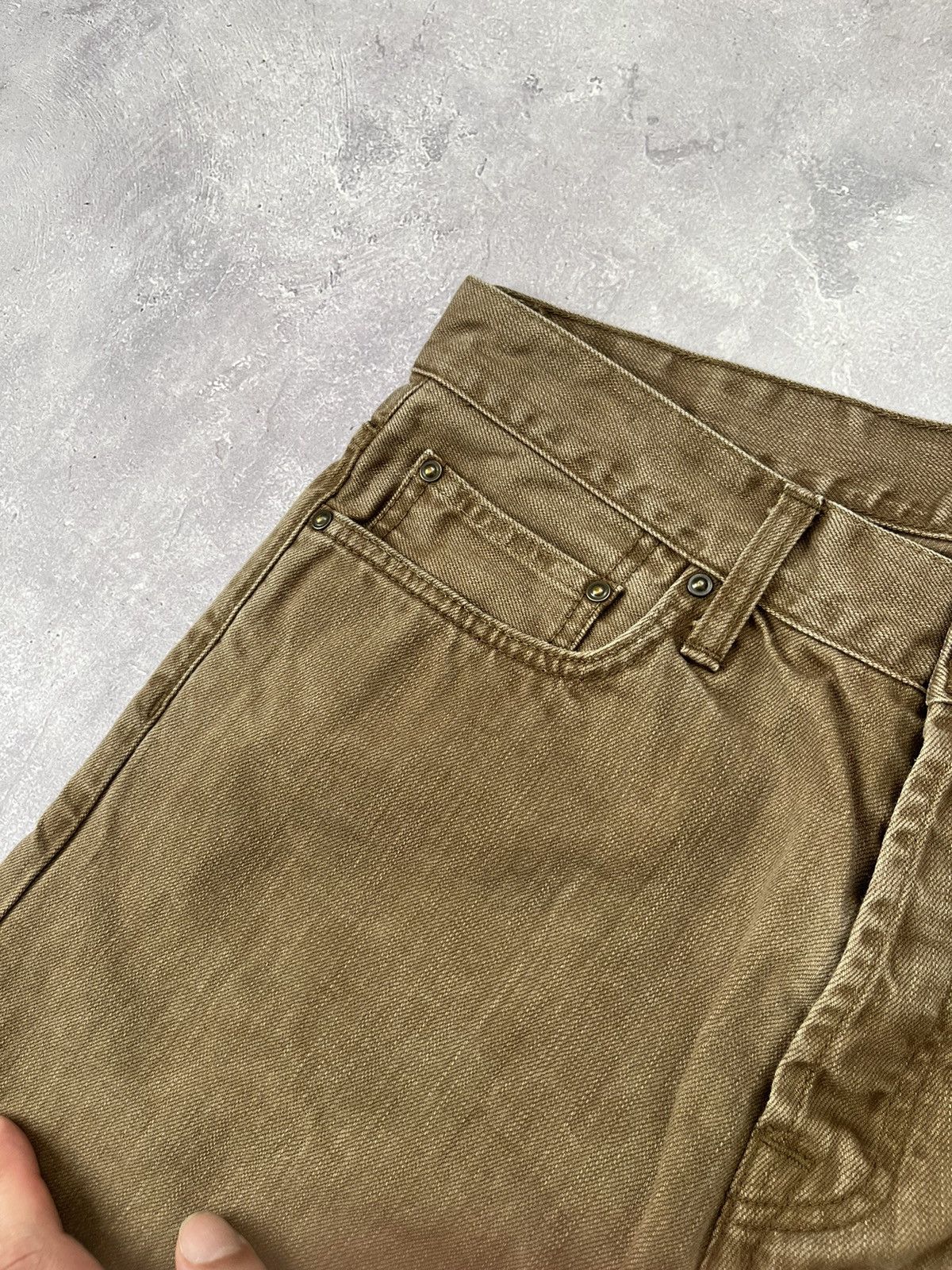Carhartt Carhartt Klondike Denim Pants Leather Logo Size 33/32 Size US 33 - 4 Thumbnail