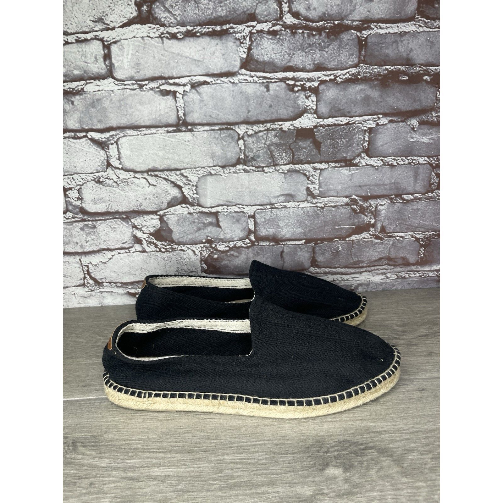 TONI GARD Toni Pons Jute Espadrille Black Canvas Slip On Comfort Casua Size US 10.5 / EU 43-44 - 4 Thumbnail