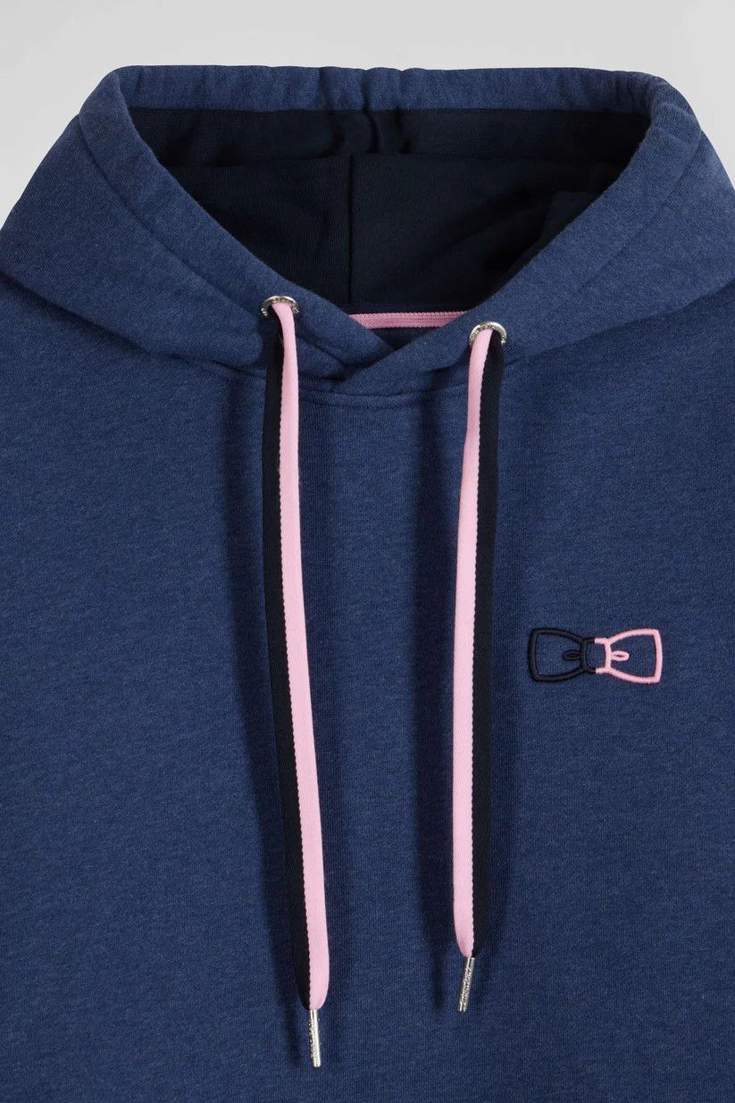 Eden Park o1s22i1n1024 Embroidered Logo Hooded Sweatshirt in Blue Size US S / EU 44-46 / 1 - 7 Thumbnail