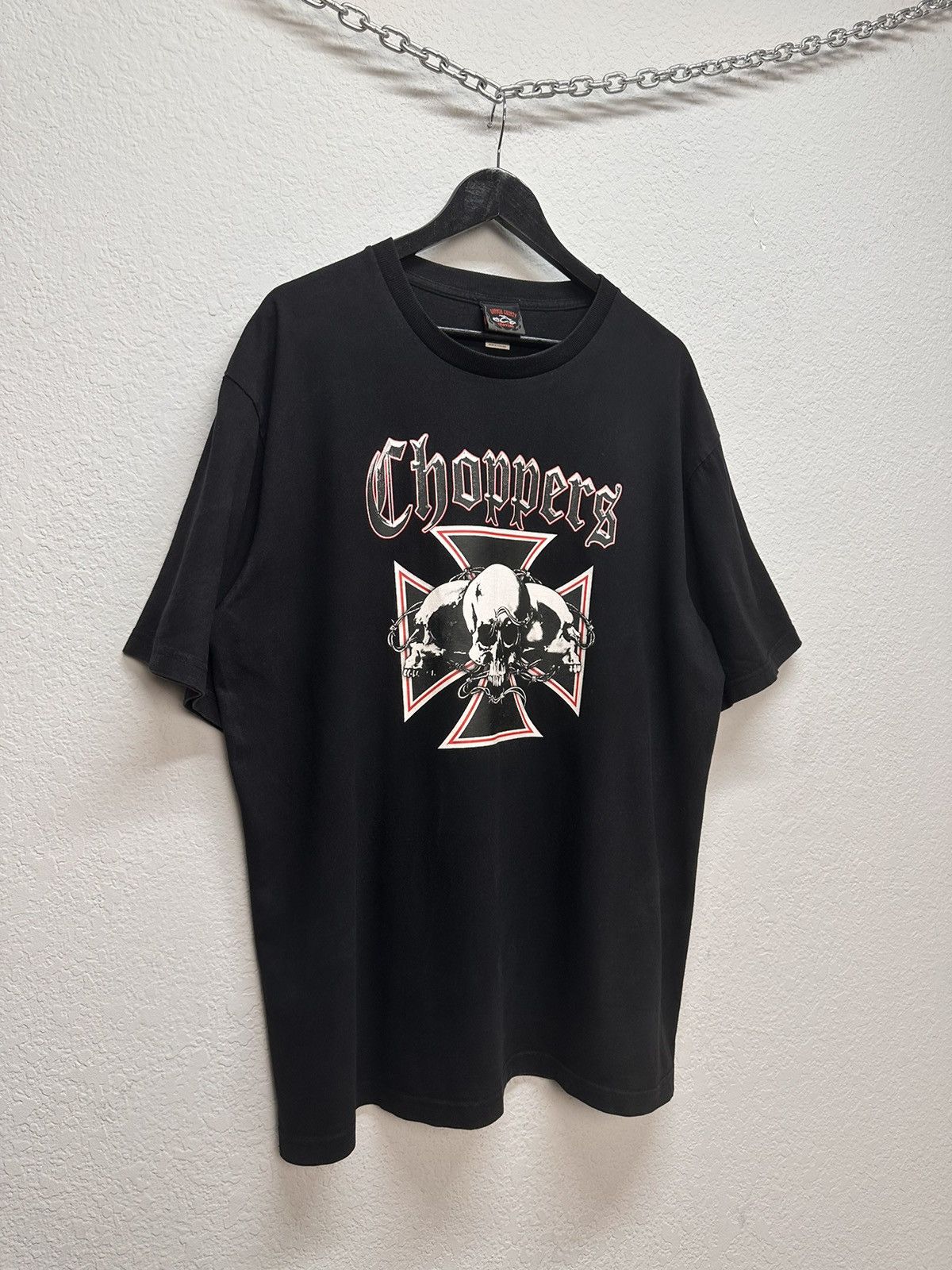 West Coast Choppers Vintage West Choppers Black T-shirt Made USA Faded Y2K Size US XL / EU 56 / 4 - 4 Thumbnail