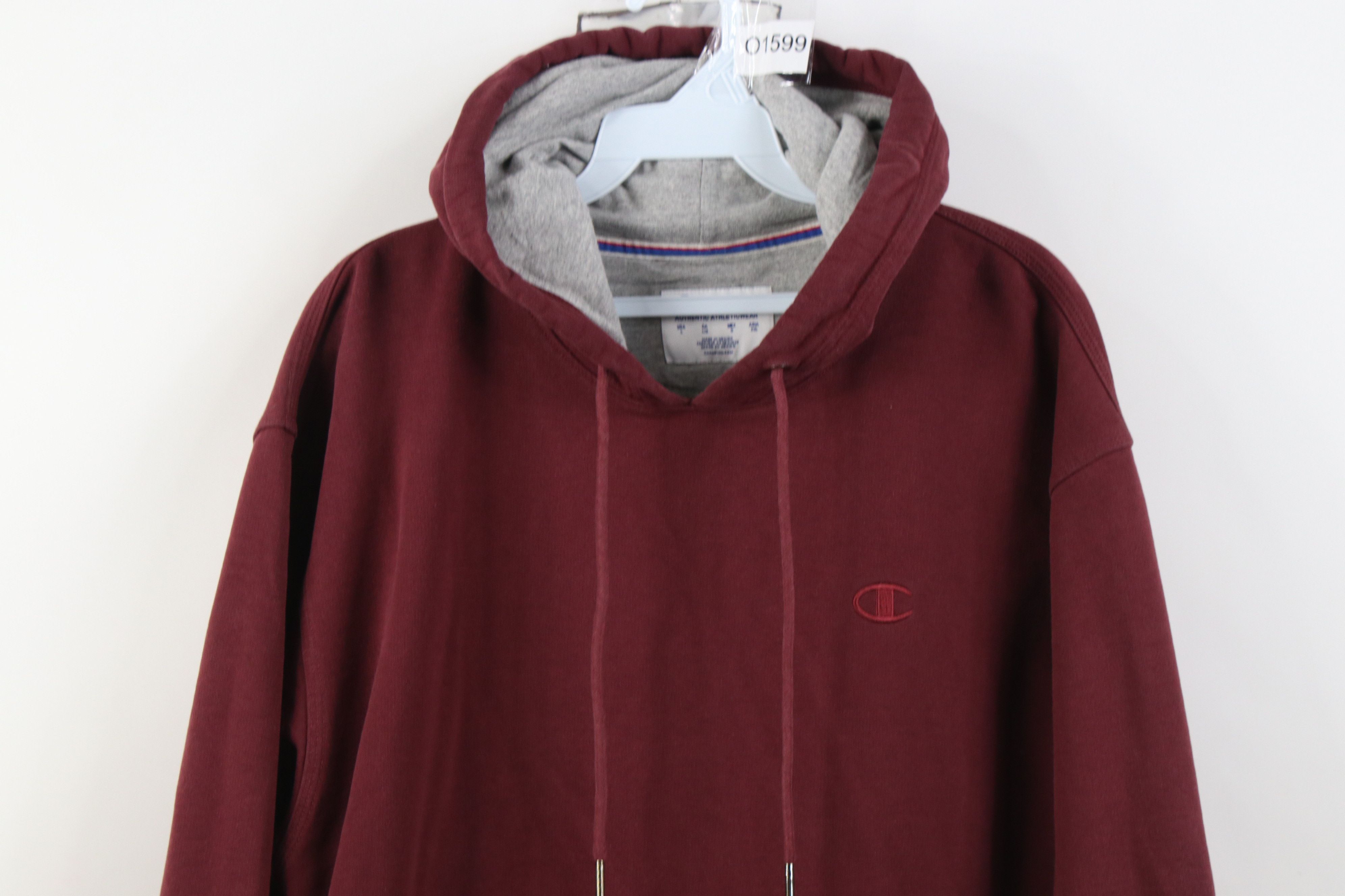 Champion Vintage Y2K Champion Faded Monochrome Hoodie Sweatshirt Red Size US L / EU 52-54 / 3 - 2 Thumbnail