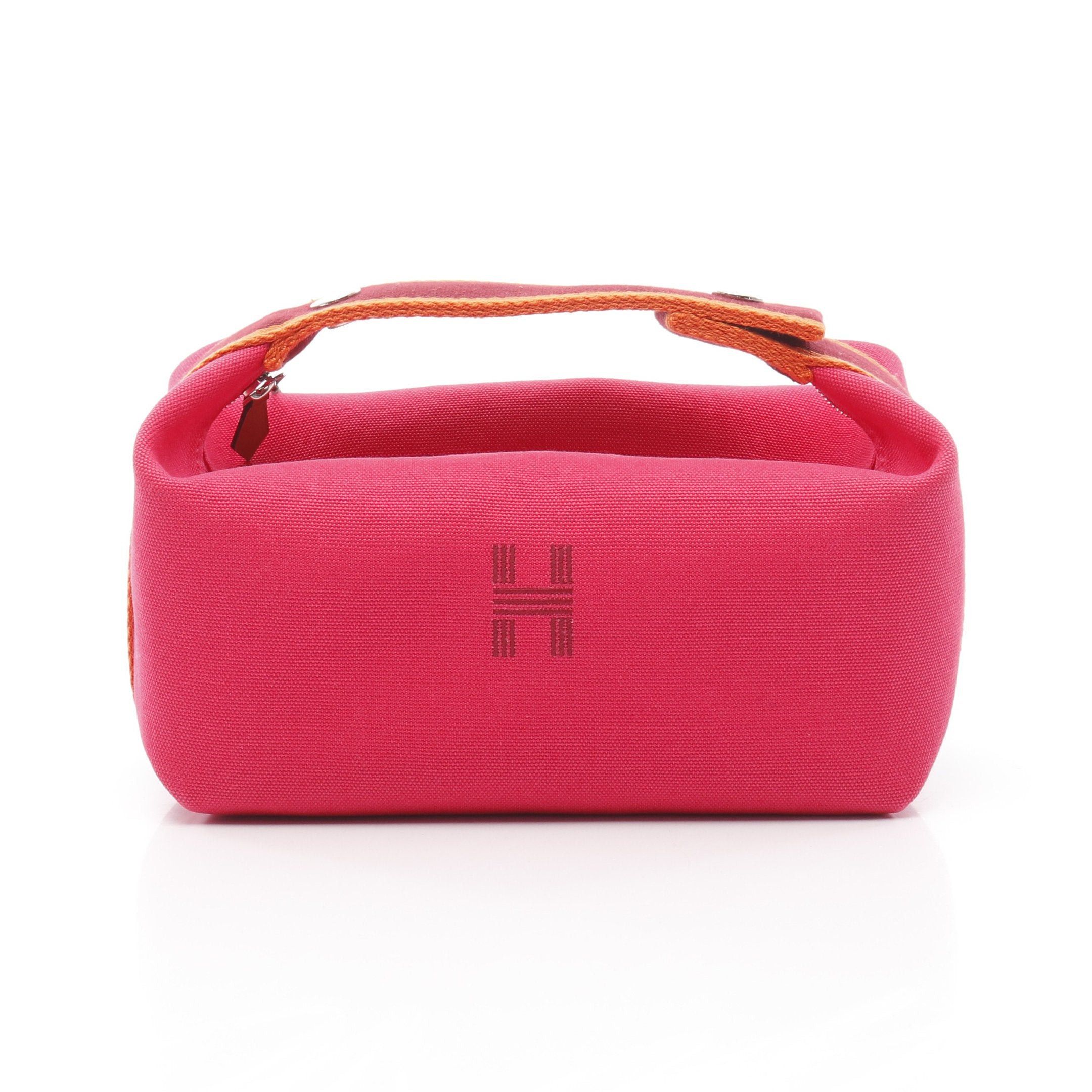 Hermes Hermes Bride-A-Brac Pm Hibiscus Handbag Canvas Pink Purple Bordeaux Orange Silver Hardware Size ONE SIZE - 1 Thumbnail
