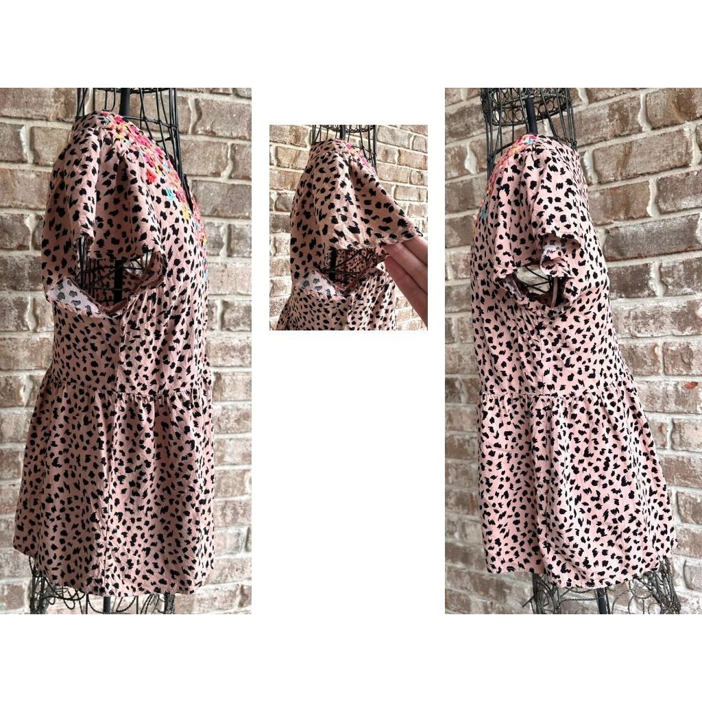 Other Savanna Jane Leopard Print Blouse Small Embroidered Artsy Size S / US 4 / IT 40 - 9 Thumbnail