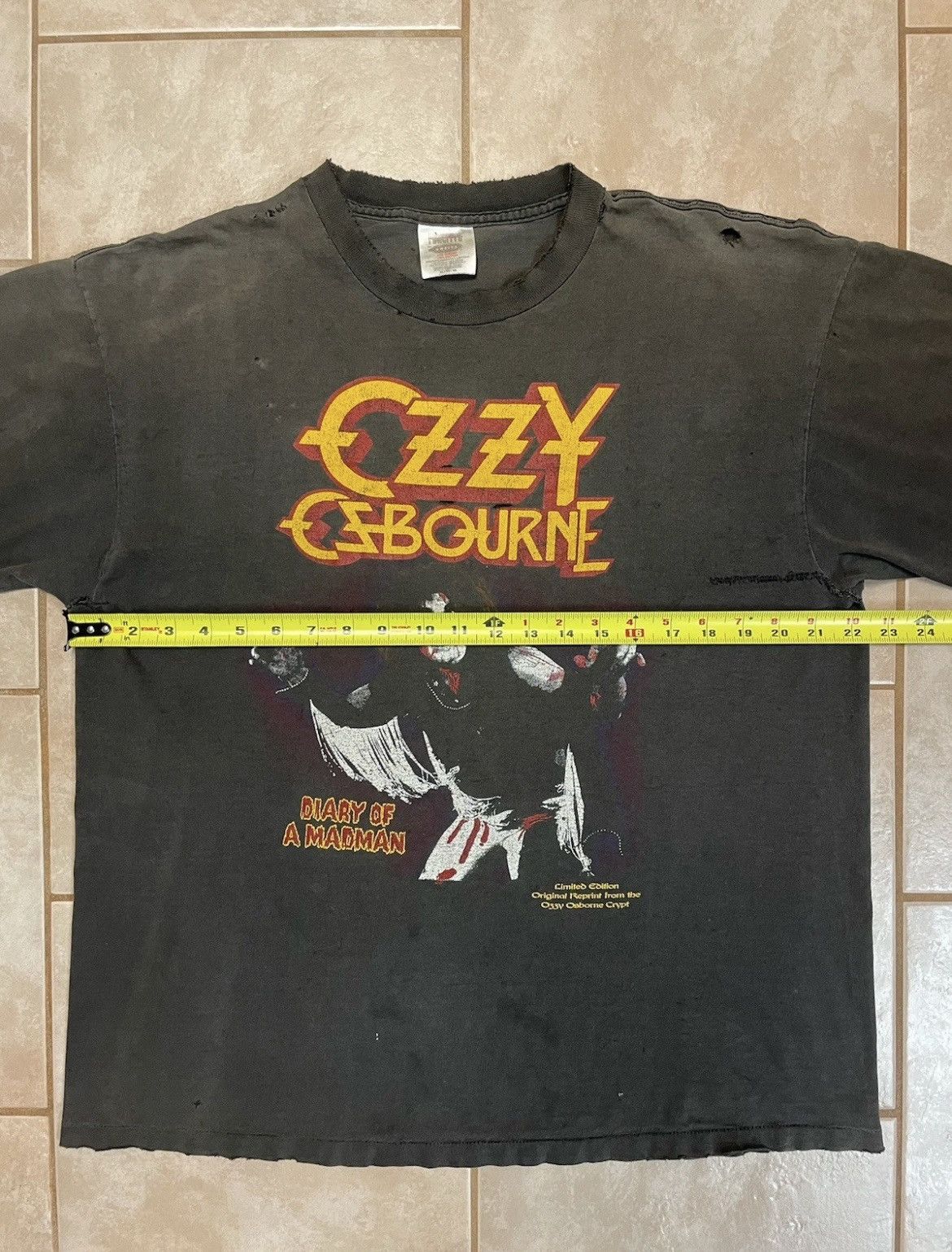 Ozzy Osbourne Vintage Ozzy Osbourne Diary Of A Madman XL Thrashed Faded Size US XL / EU 56 / 4 - 21 Thumbnail