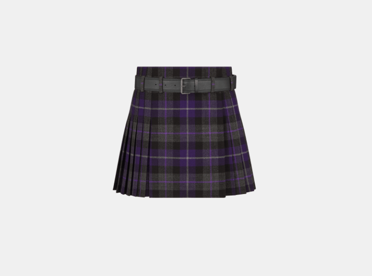 Dior o1w1db10326 511J73 Kilt Short in Multicolor Size 25" / US 0 / IT 36 - 1 Thumbnail