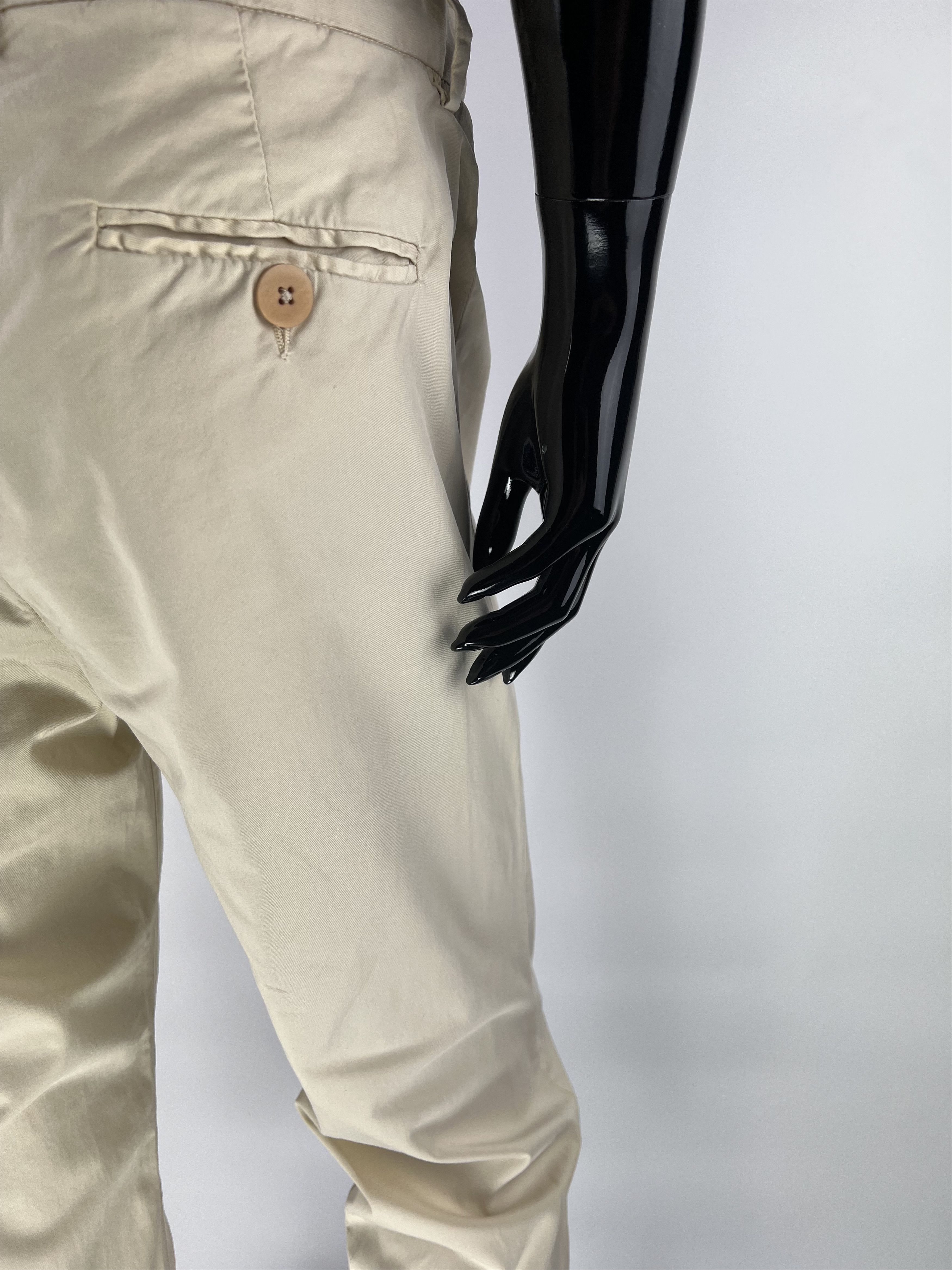 Fabiana Filippi Fabiana Filippi Women's Cotton Pants Beige Size M Size 30" / US 8 / IT 44 - 4 Thumbnail