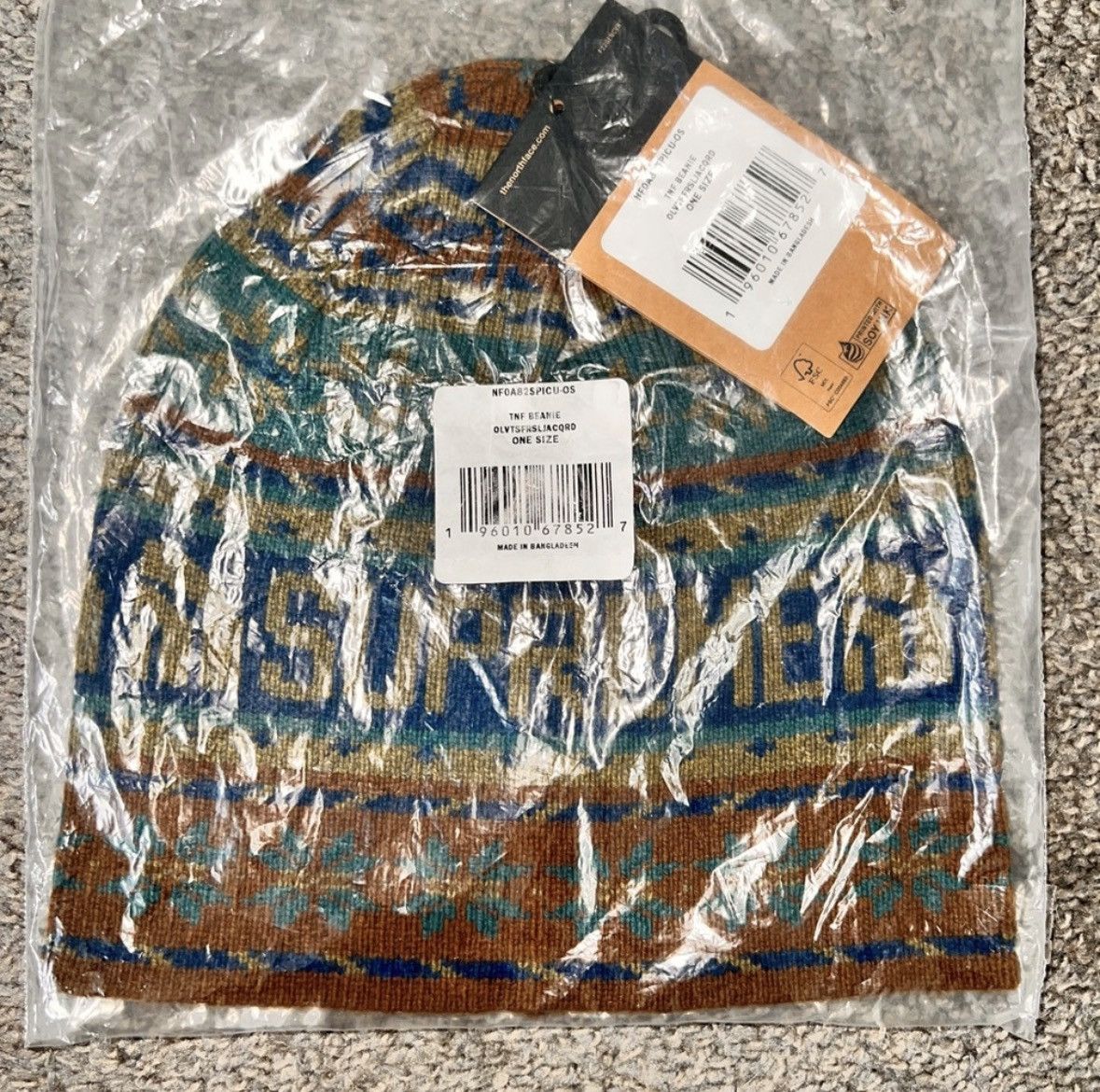 The North Face Supreme x the north face “ olive “ beanie Size ONE SIZE - 3 Thumbnail