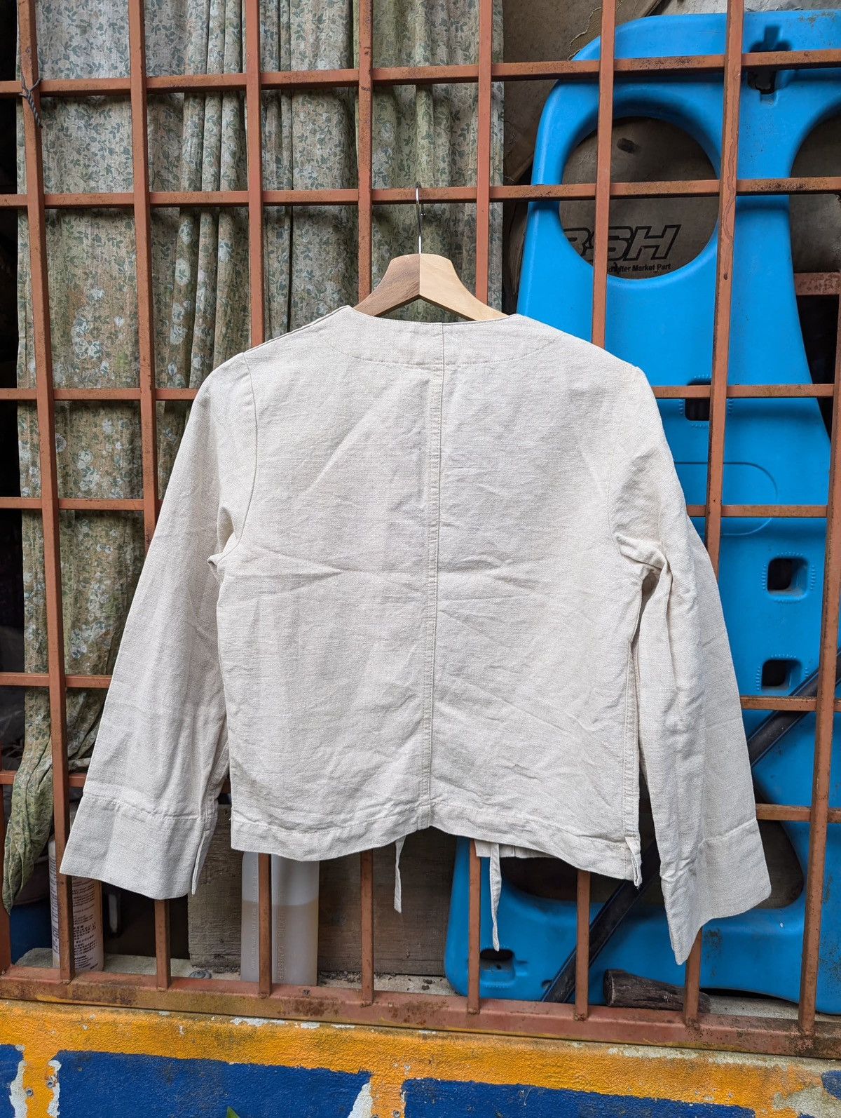 Designer × Japanese Brand White Linen Jacket Women IENA Size XS / US 0-2 / IT 36-38 - 2 Thumbnail