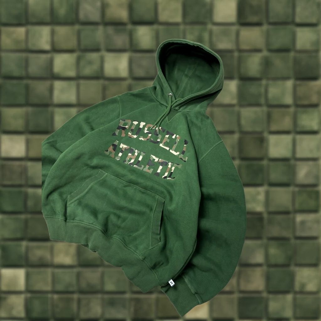 Russell Athletic Vintage Russell Athletic Hoodie Size L Green Big Logo Y2K Size US L / EU 52-54 / 3 - 1 Thumbnail