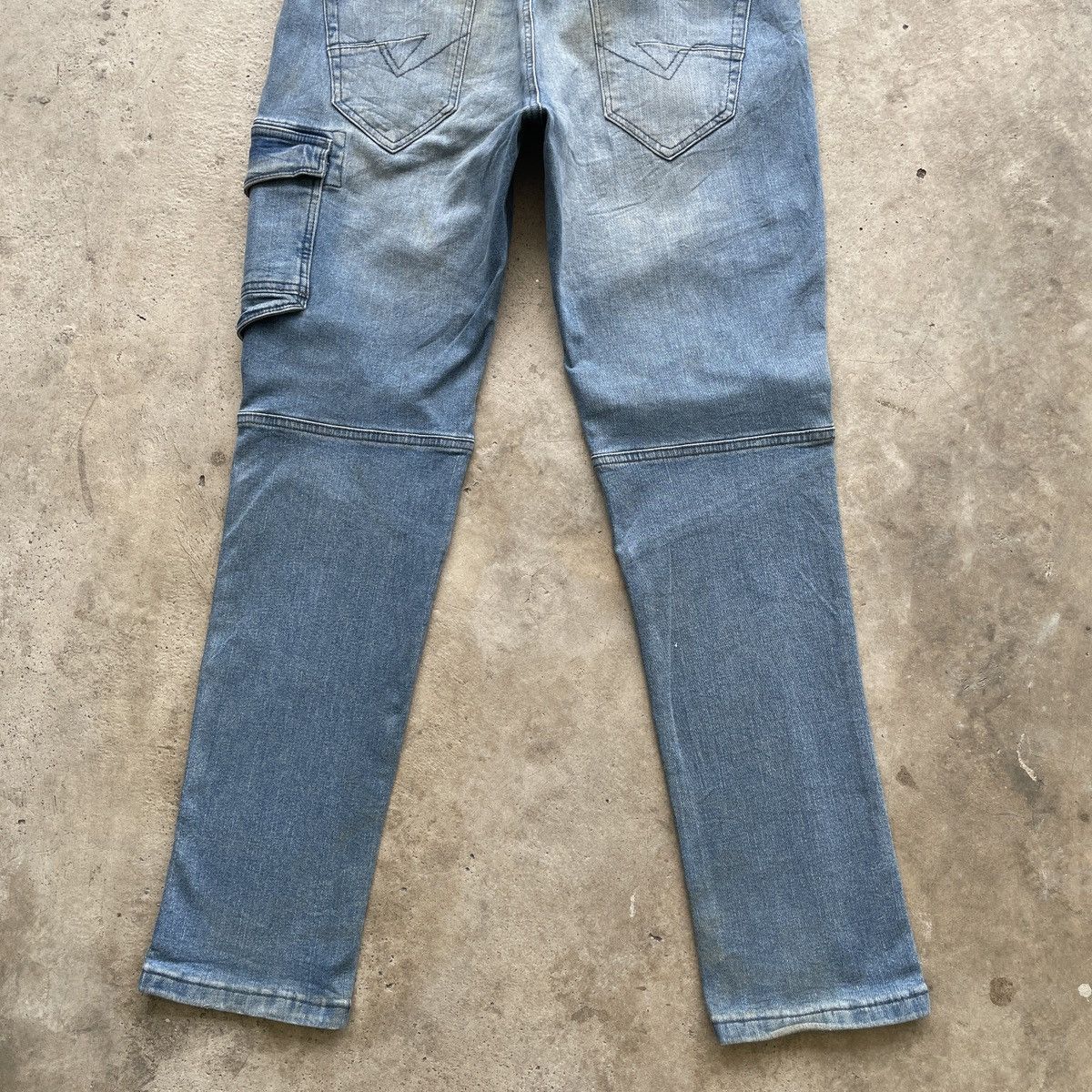 Japanese Brand Japanese Brand Double Knee Cargo Denim Workwear Pants Faded Size US 33 - 11 Thumbnail