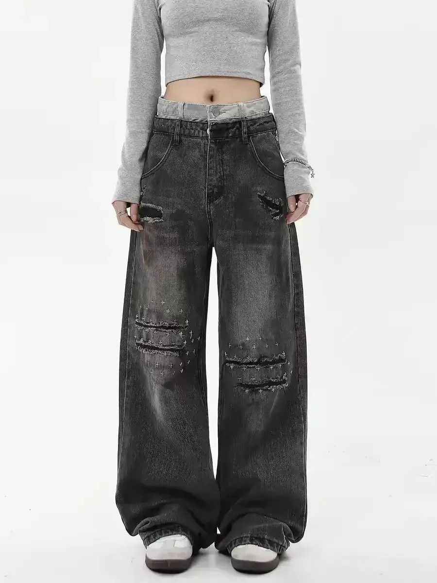 Japanese Brand Dirty old ripped jeans Size US 32 / EU 48 - 6 Thumbnail