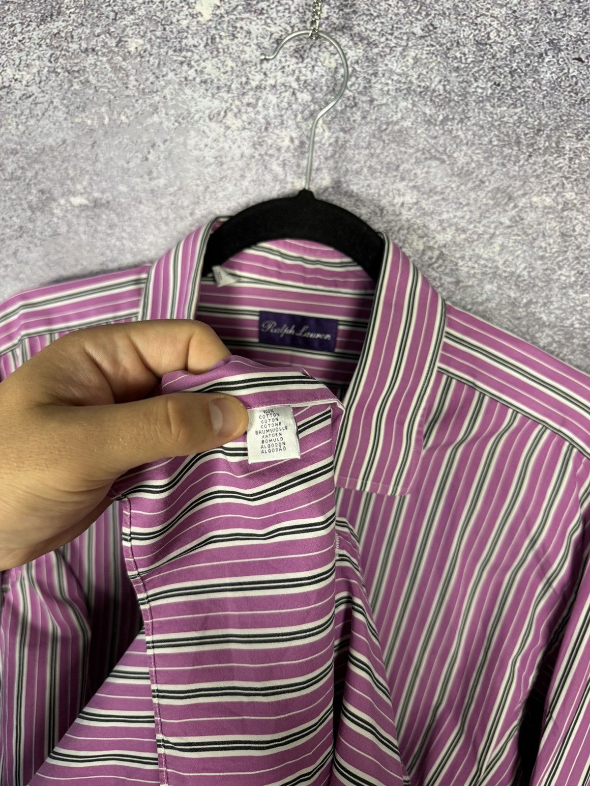 Ralph Lauren Purple Label Ralph Lauren Purple Label Striped Shirt Button Up Men’s 17 Size US XL / EU 56 / 4 - 10 Thumbnail