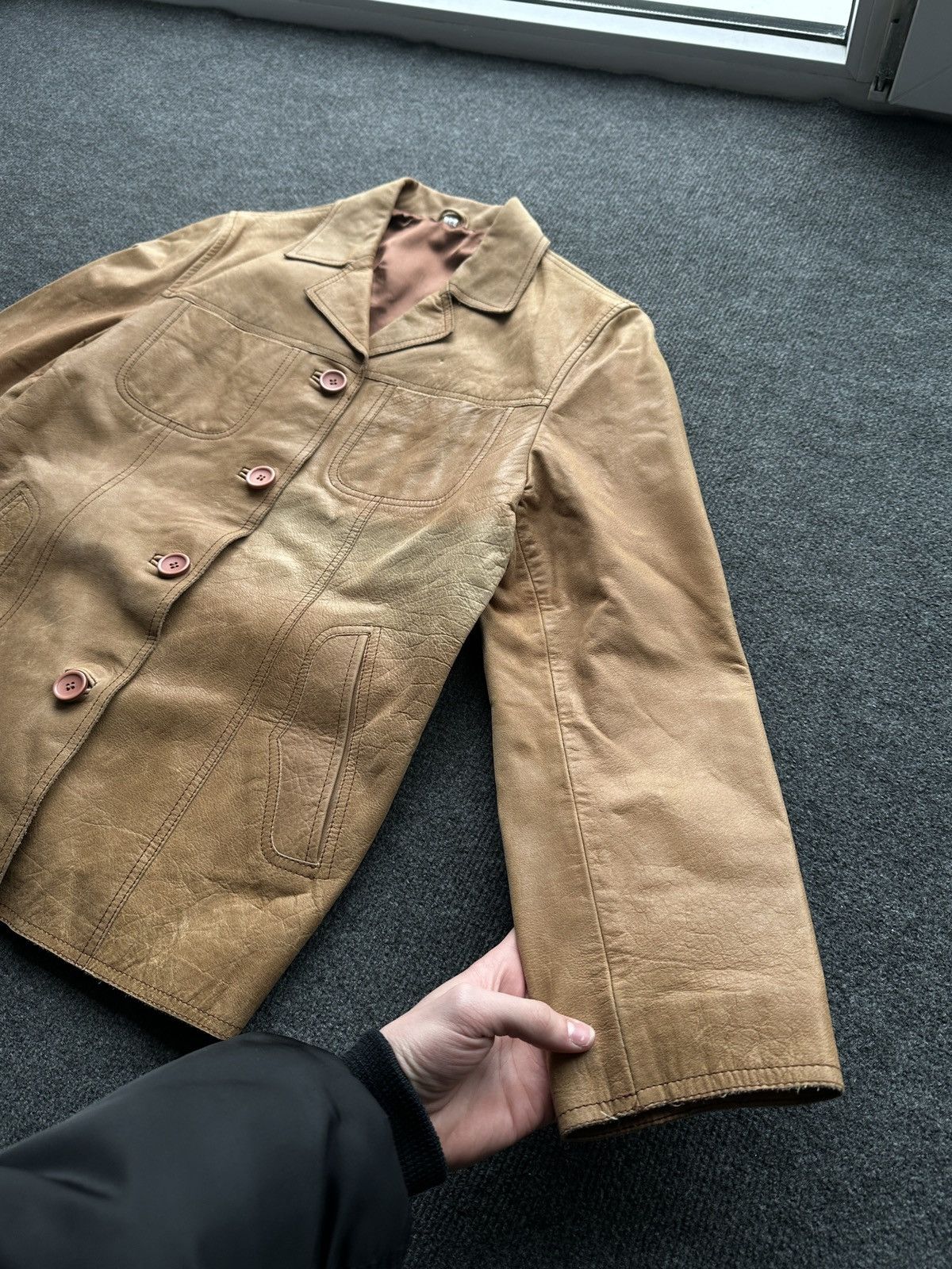 Other 🚨VNTG LEATHER JACKET AVANT GARDE WESTERN BROWN MOTO Size US M / EU 48-50 / 2 - 3 Thumbnail