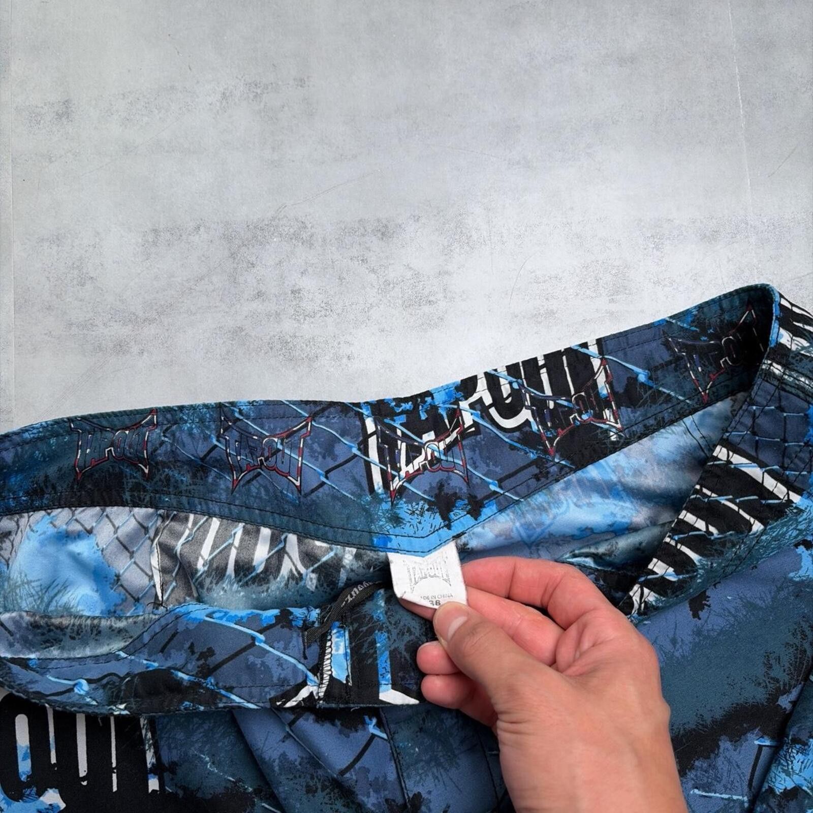 Tapout Y2K Blue Tapout Grunge Baggy Surf Camo Board Shorts Size US 38 / EU 54 - 5 Thumbnail