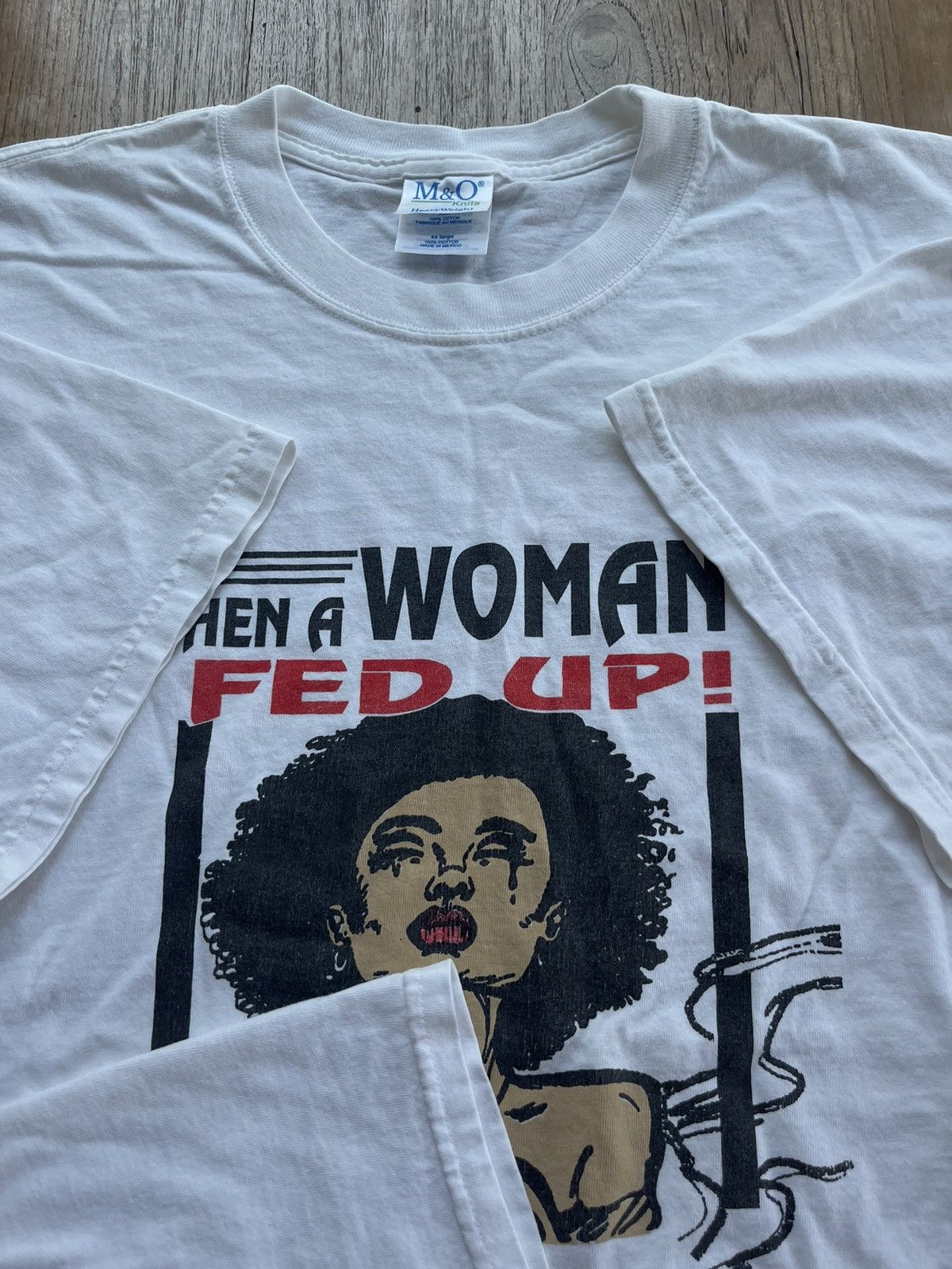 Band Tees × Vintage Vintage When A Woman’s FED UP ! R KELLY Tour 90’s Tshirt Size US XXL / EU 58 / 5 - 7 Thumbnail
