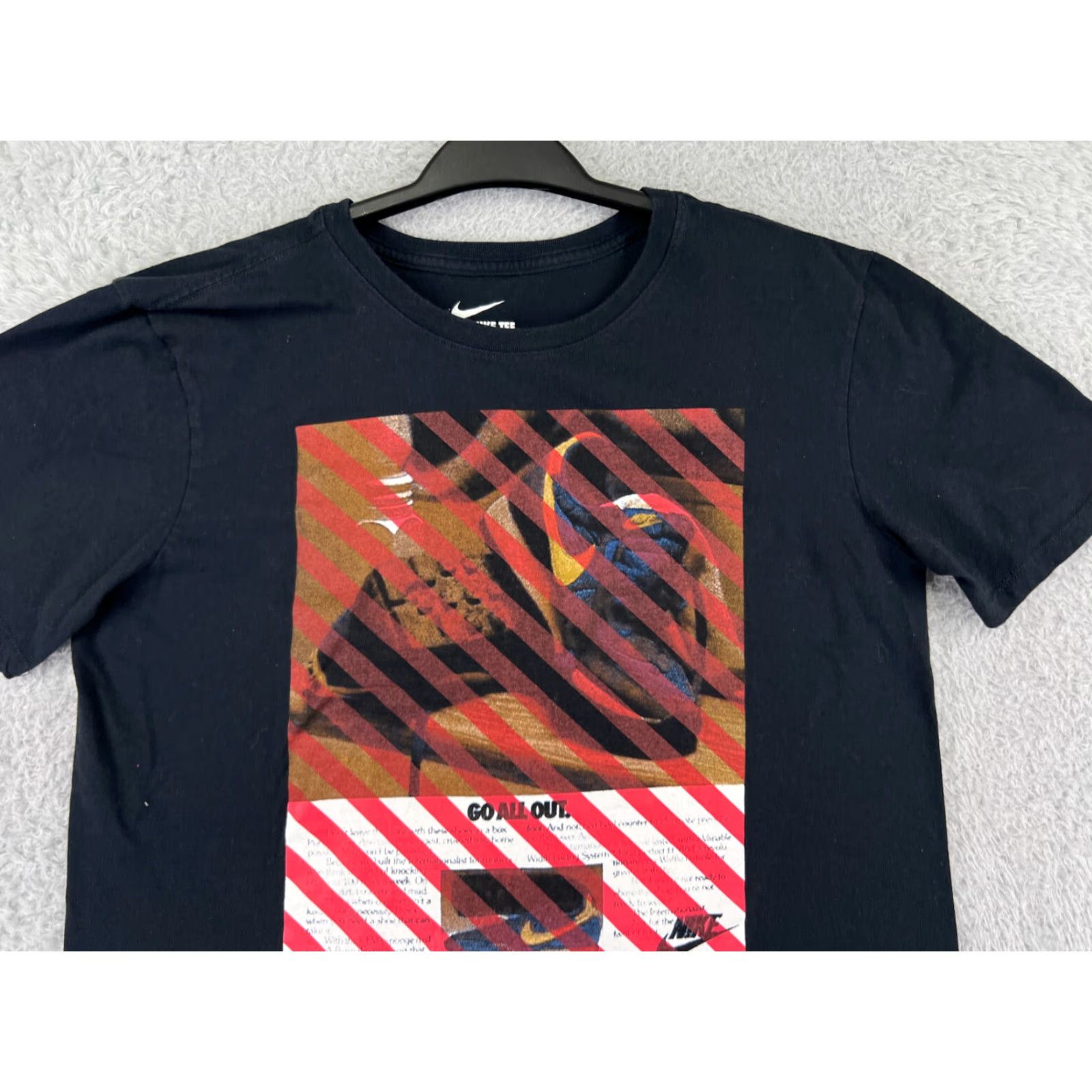 Nike Nike Shirt Mens M Black 1980s Nike Dri-Fit Short Sleeve Cotton Shirt Size US M / EU 48-50 / 2 - 5 Thumbnail