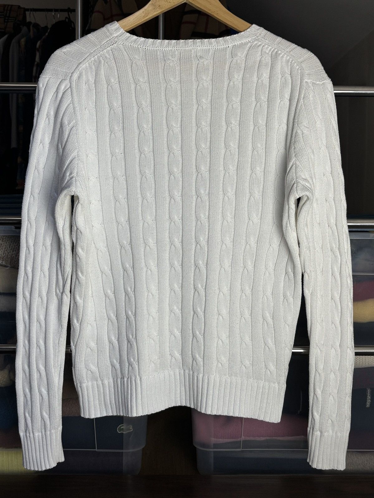 Polo Ralph Lauren Polo Ralph Lauren Cable Knit Logo Sweater Size L / US 10 / IT 46 - 3 Thumbnail