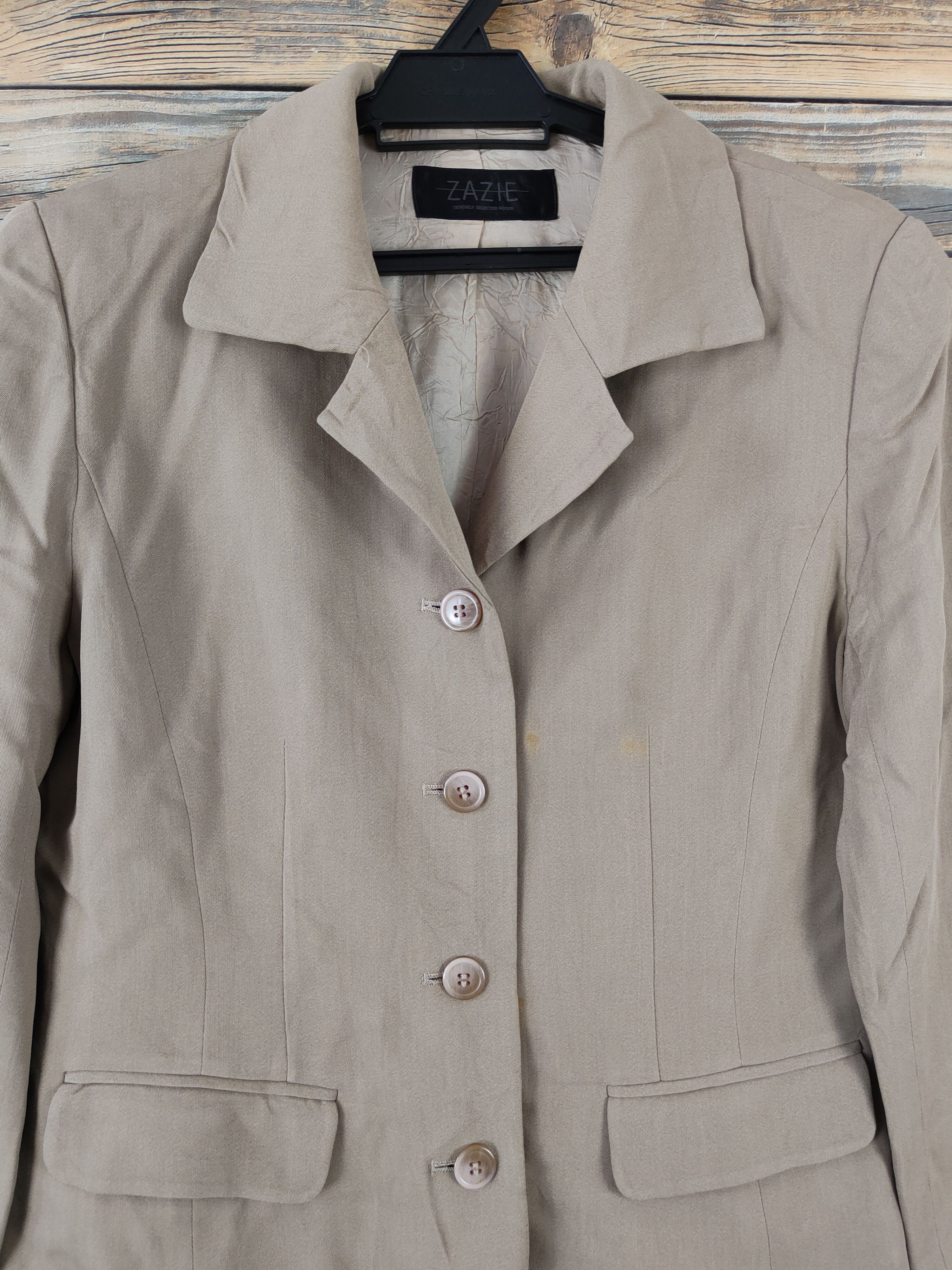 Japanese Brand × Vintage Vintage Zazie Brown Blazers Size M / US 6-8 / IT 42-44 - 2 Thumbnail