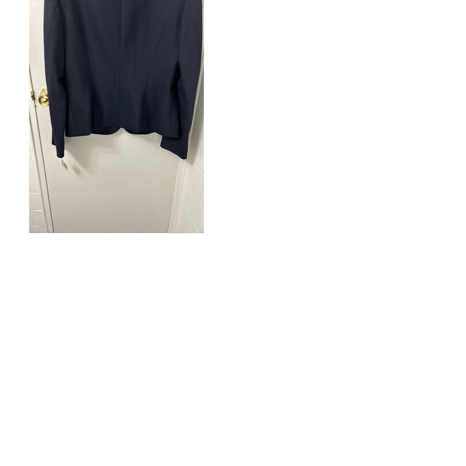 Talbots VINTAGE Talbots Blazer Womens L Blue Wool Jacket 3-Button Notch Lapel Single-Breasted Italian Fabric Made In Japan Navy Blue Solid Pattern Dress Suit Size L / US 10 / IT 46 - 9 Thumbnail