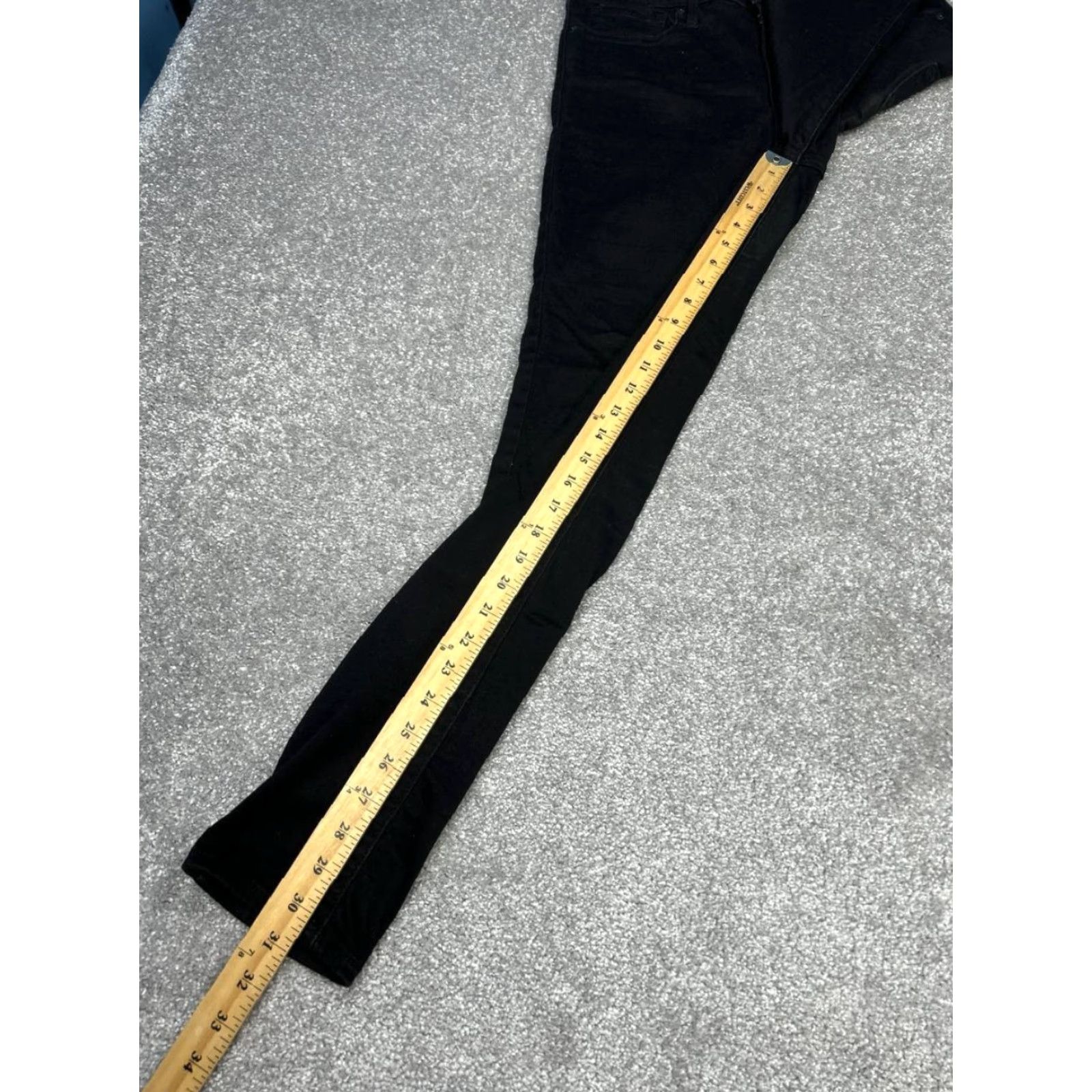 Levi's Levis 721 High Rise Skinny Jeans Womens 31 Black Denim Cotton Stretch 30x31 Vintage No Size 24" / US 00 / IT 34 - 4 Thumbnail