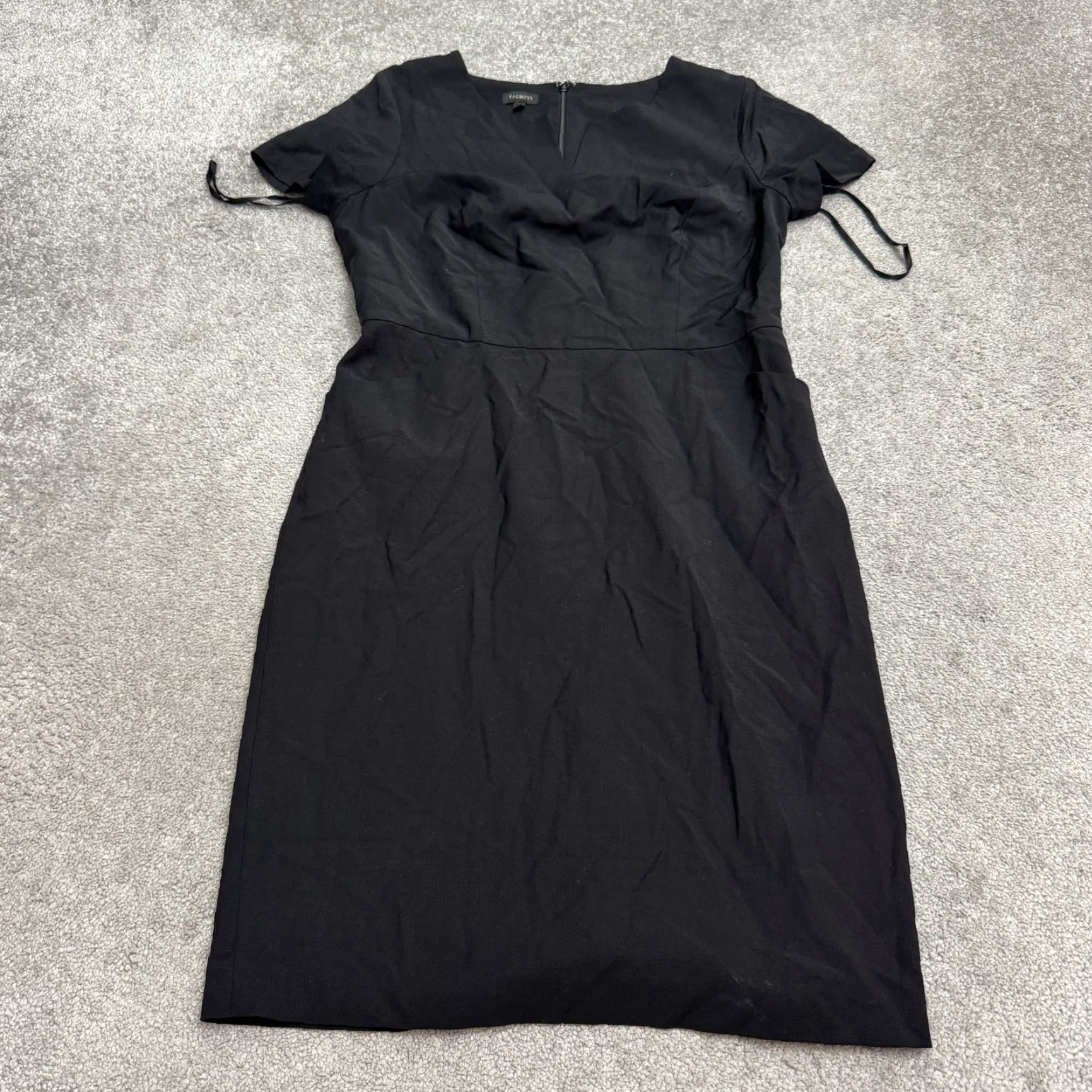 Talbots Talbots Dress Wool Sheath Midi Black Pockets Workwear Womens 8 Seasonless Size M / US 6-8 / IT 42-44 - 2 Thumbnail