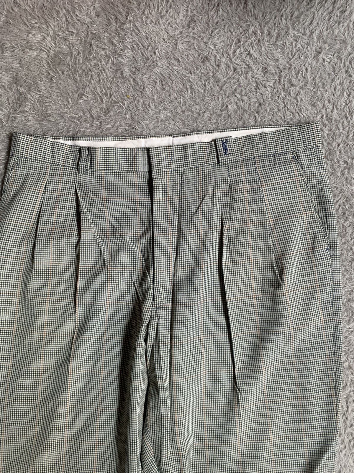 Saint Laurent Paris Vintage yves saint laurent plaid trousers pant Size US 37 - 2 Thumbnail