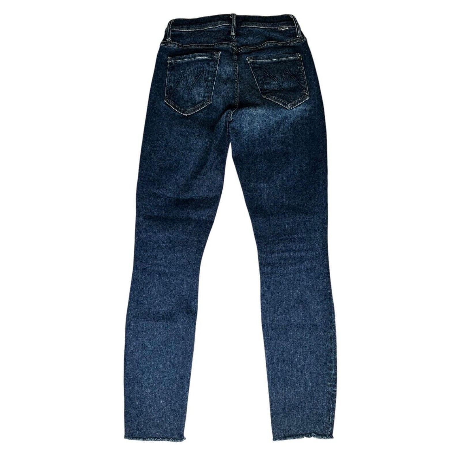 MOTHER MOTHER The Stunner Ankle Fray Jean Womens 25 Dark Skinny Size 25" / US 0 / IT 36 - 10 Thumbnail