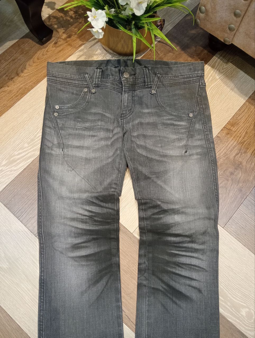 Tornado Mart TORNADO MART STRETCH DENIM JEANS GREY FADE JAPAN DESIGNER Size 34" / US 12 / IT 48 - 3 Thumbnail