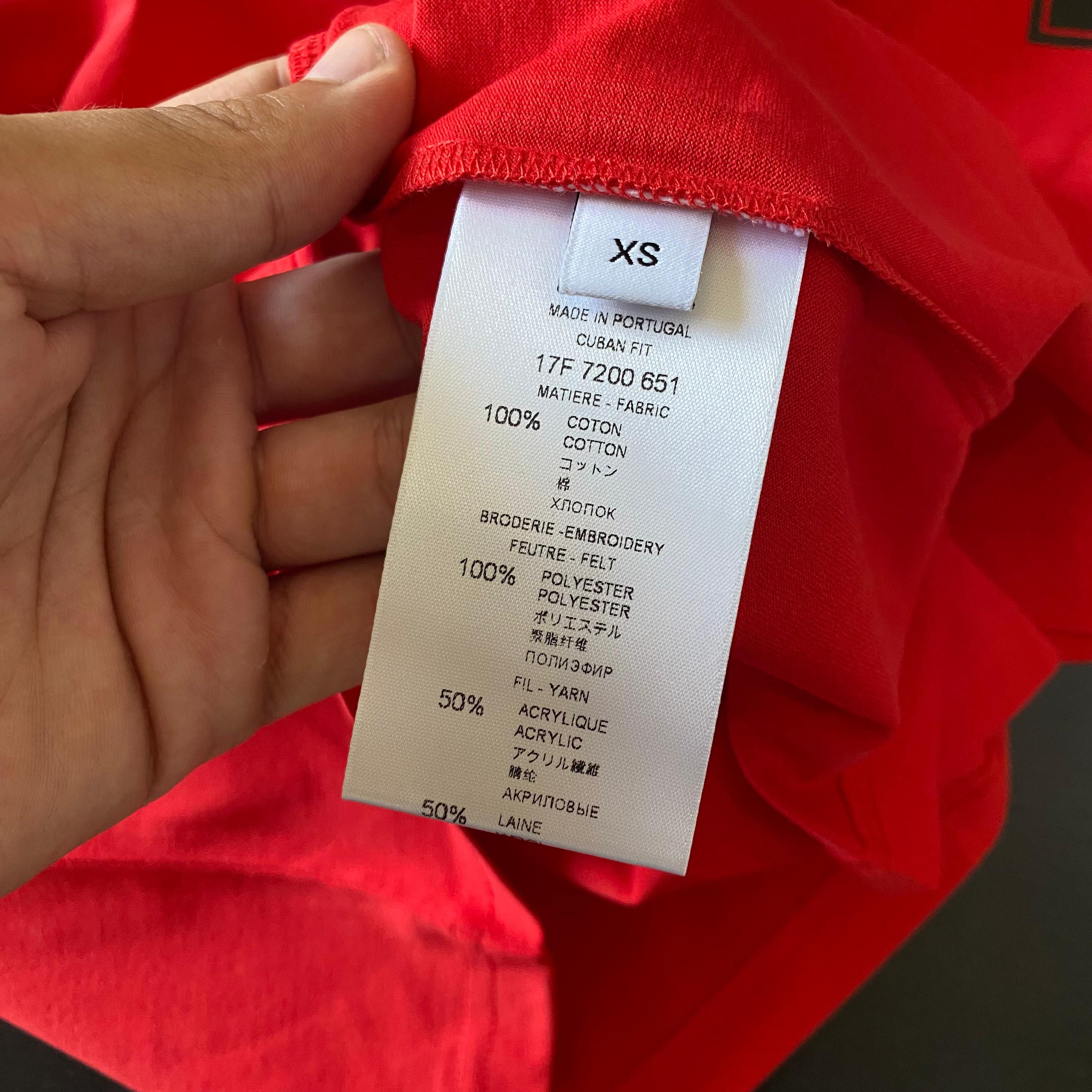 Givenchy Red and Black Felt 5 Stars T-Shirt Size US XS / EU 42 / 0 - 6 Thumbnail