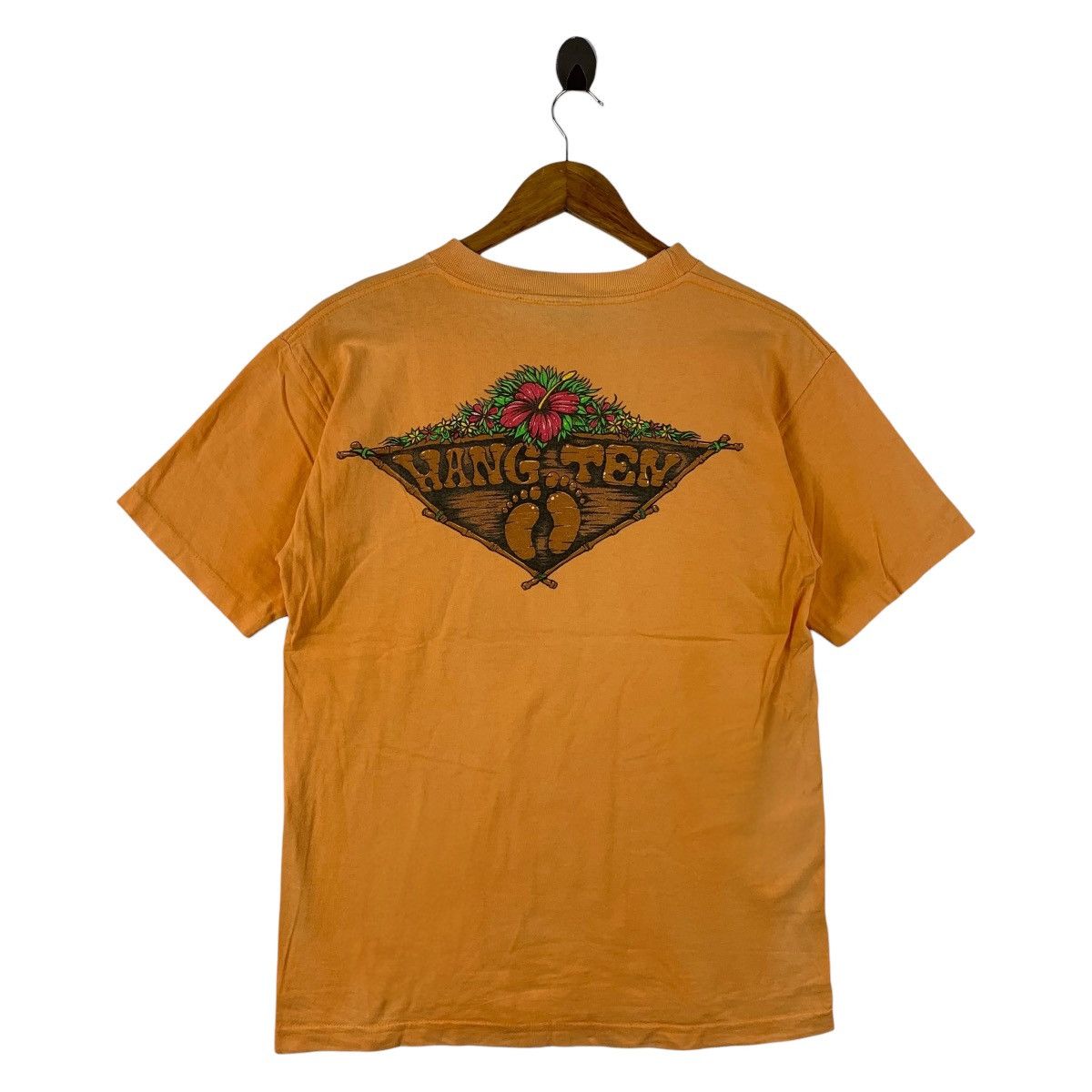 Hang Ten × Vintage Vintage 90s HANG TEN back hit back print tee shirt Size US S / EU 44-46 / 1 - 1 Thumbnail