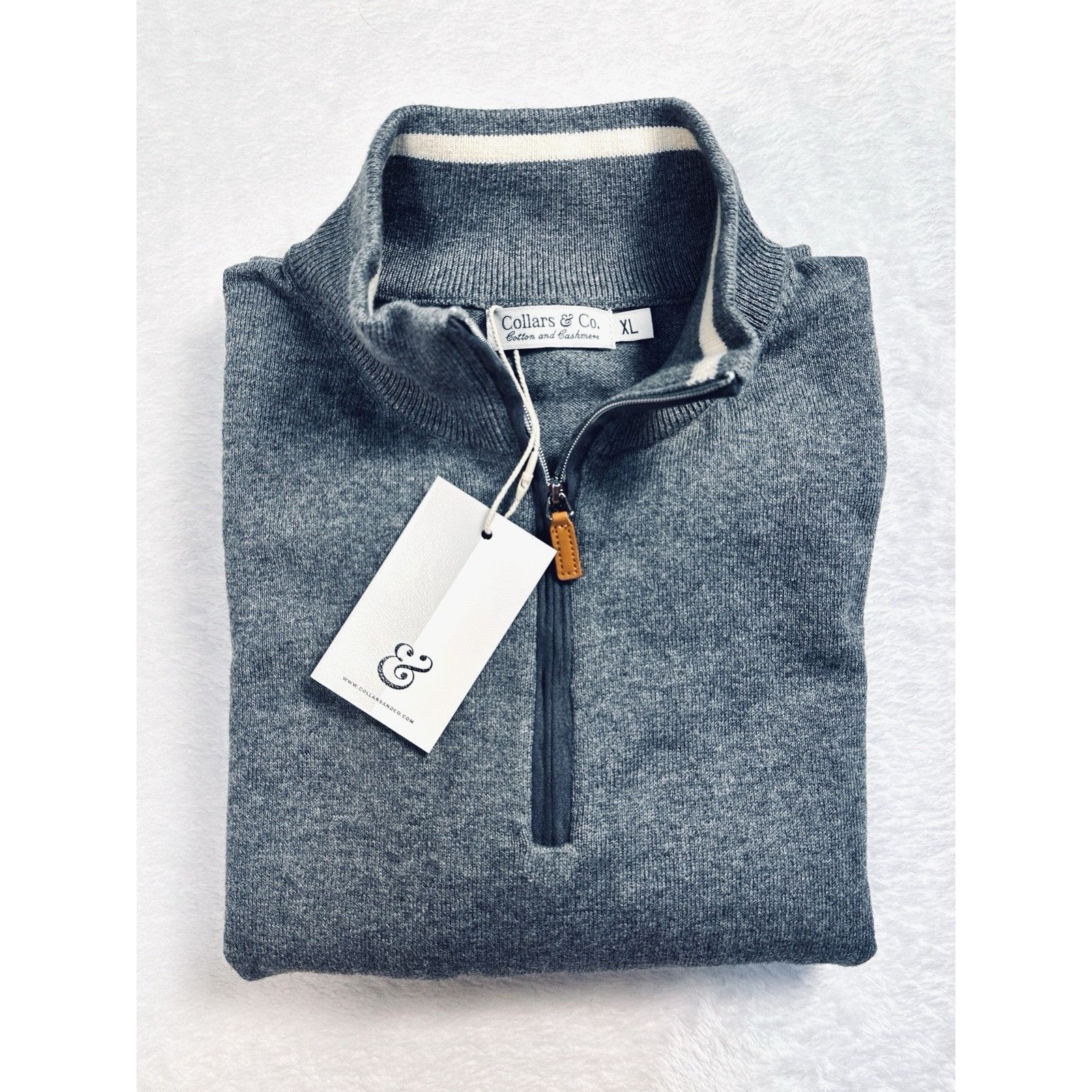 Other Collars & Co Luxury Touch Cashmere Blend Quarter Zip Sweater Size US XL / EU 56 / 4 - 10 Thumbnail