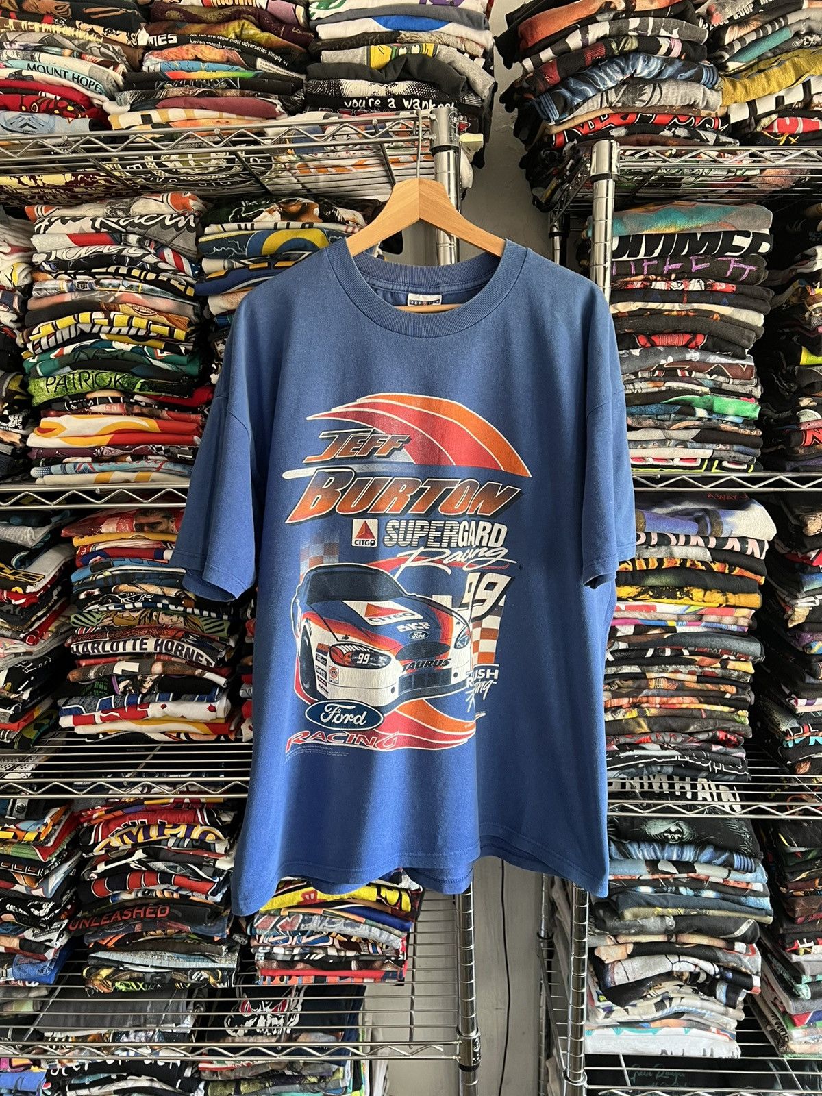 NASCAR 2000 Jeff Burton Ford Racing Tee Size US XL / EU 56 / 4 - 1 Thumbnail