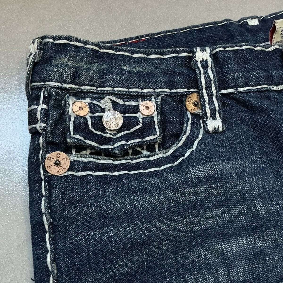 True Religion 00s True Religion Girls Joey Super T World Tour Flare Jeans Size 34" / US 12 / IT 48 - 7 Thumbnail