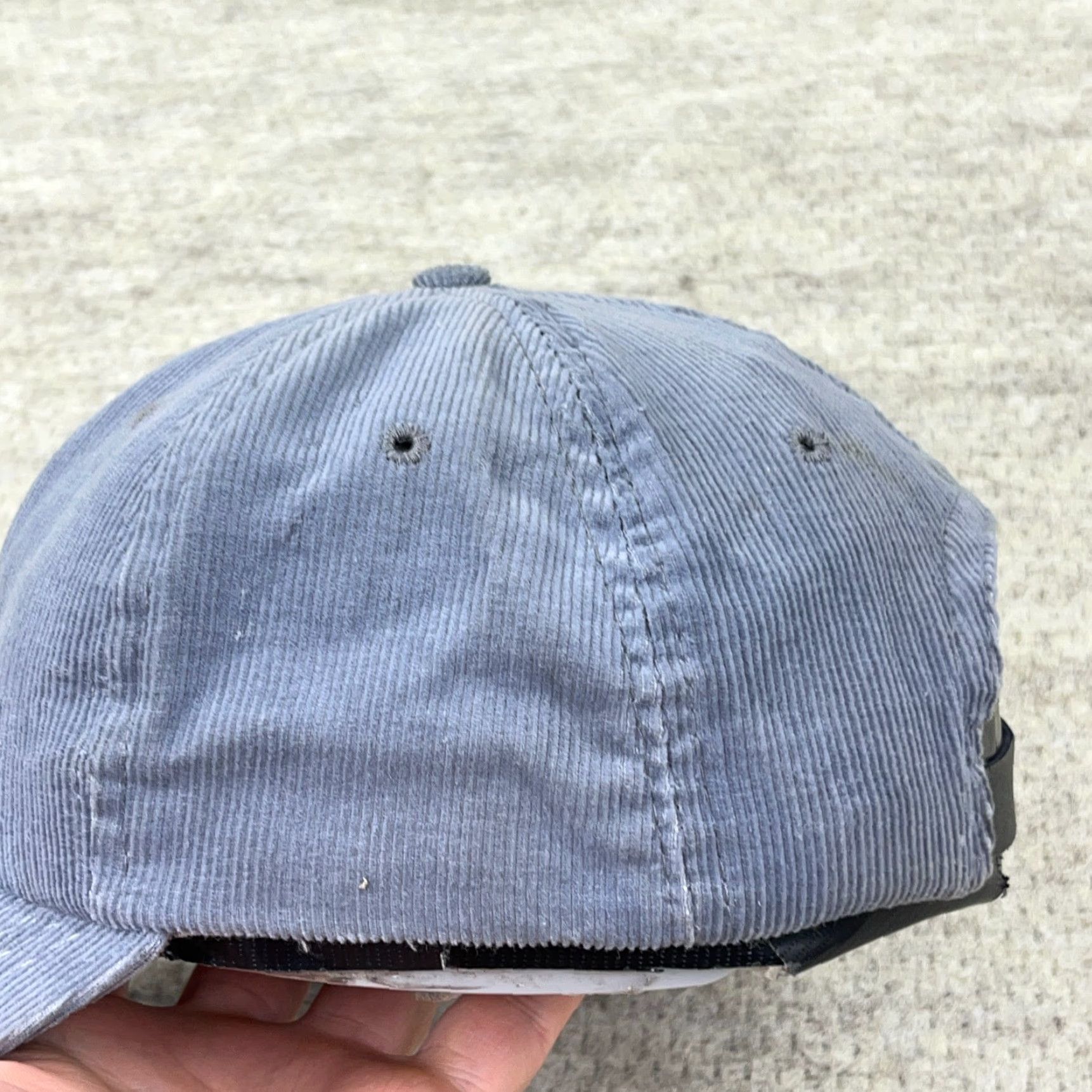 Vintage VINTAGE Ameri Cap Detroit Dissel Har Cap Gray Corduroy Strap back Made In USA Covington Size ONE SIZE - 4 Thumbnail