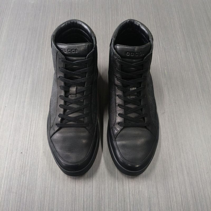 Gucci Gucci Black High-Top Sneakers Size US 8 / EU 41 - 1 Thumbnail