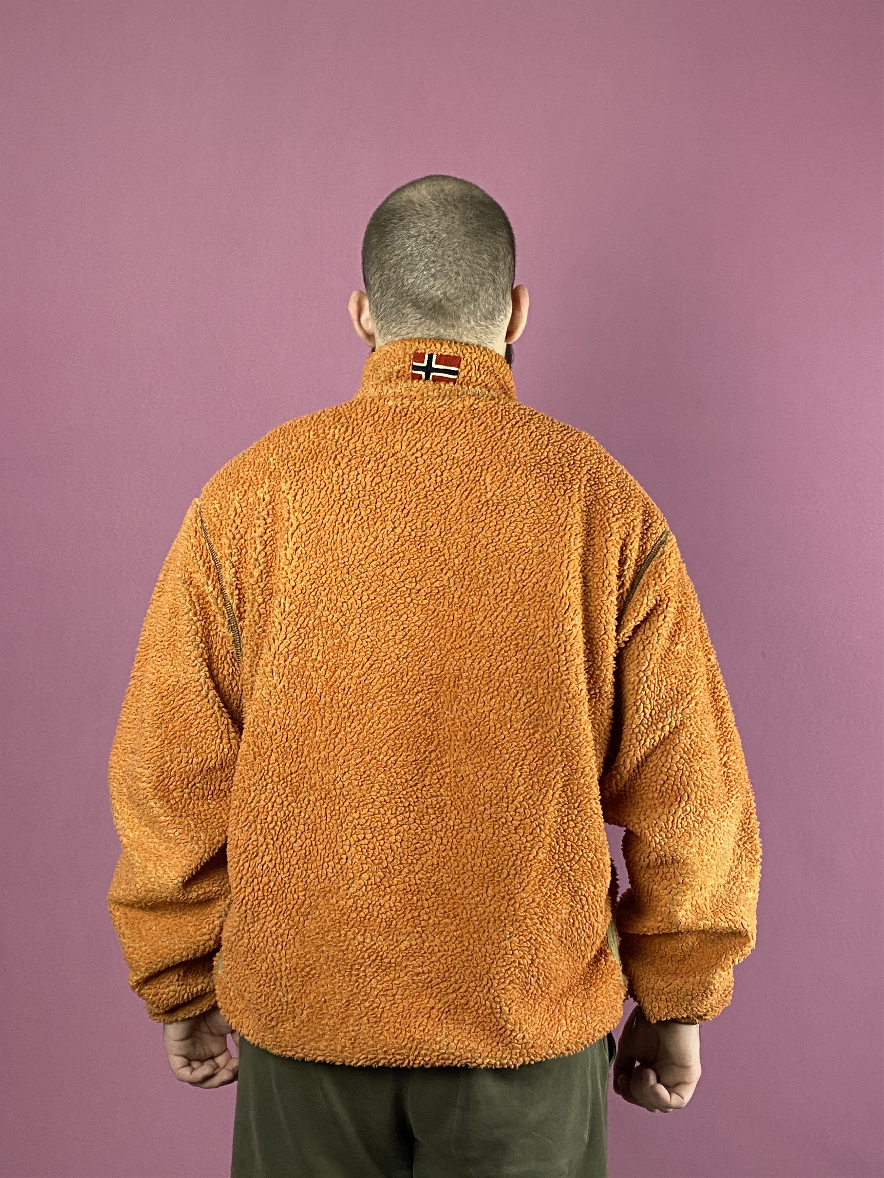 Napapijri × Vintage Napapijri Vintage Men's Quarter Zip Sherpa Fleece - XXL Size US XXL / EU 58 / 5 - 5 Thumbnail