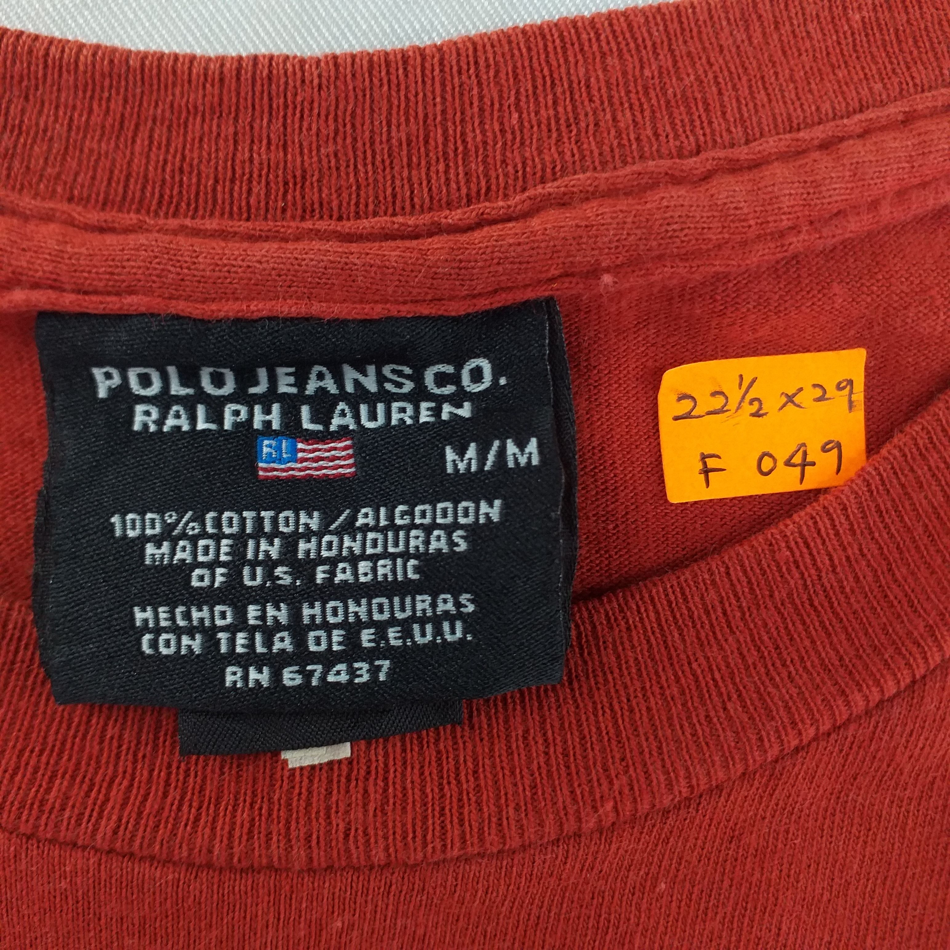 Polo Ralph Lauren Vintage Polo Jeans Company Flag Large Tshirt -F049 Size US L / EU 52-54 / 3 - 4 Thumbnail