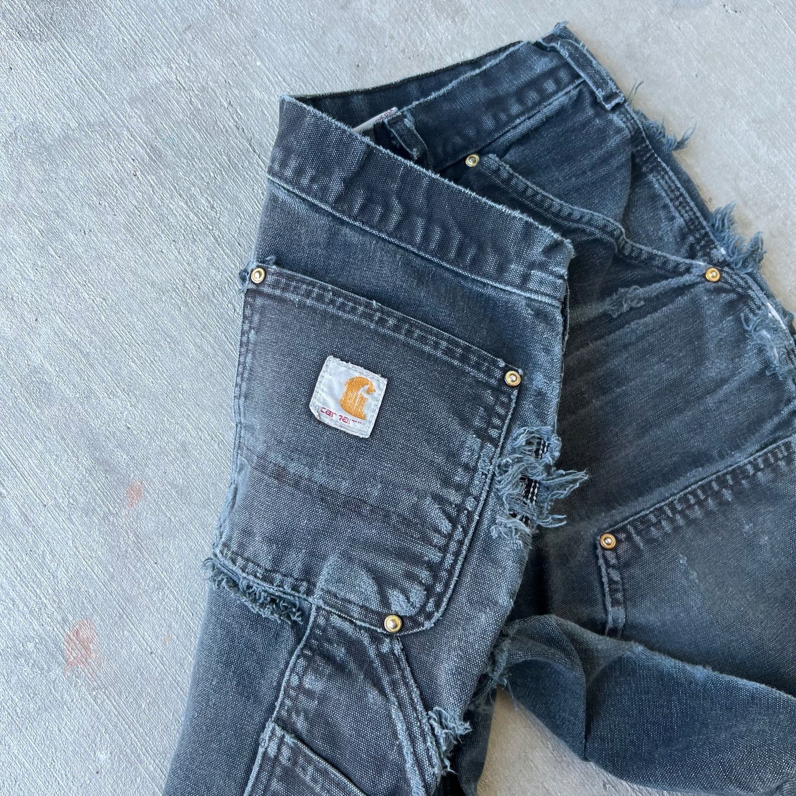 Carhartt × Vintage Carhartt black faded double knee work wear carpenter pants Size US 29 - 9 Thumbnail
