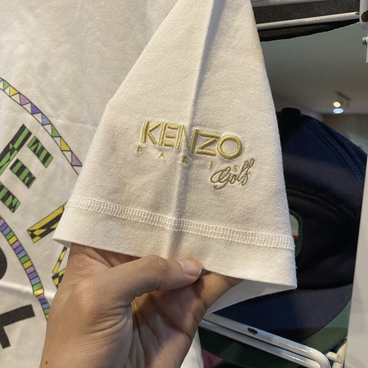 Kenzo Vintage 90s Kenzo Golf Paris Rainbow Arc Logo T-Shirt Size US S / EU 44-46 / 1 - 6 Thumbnail