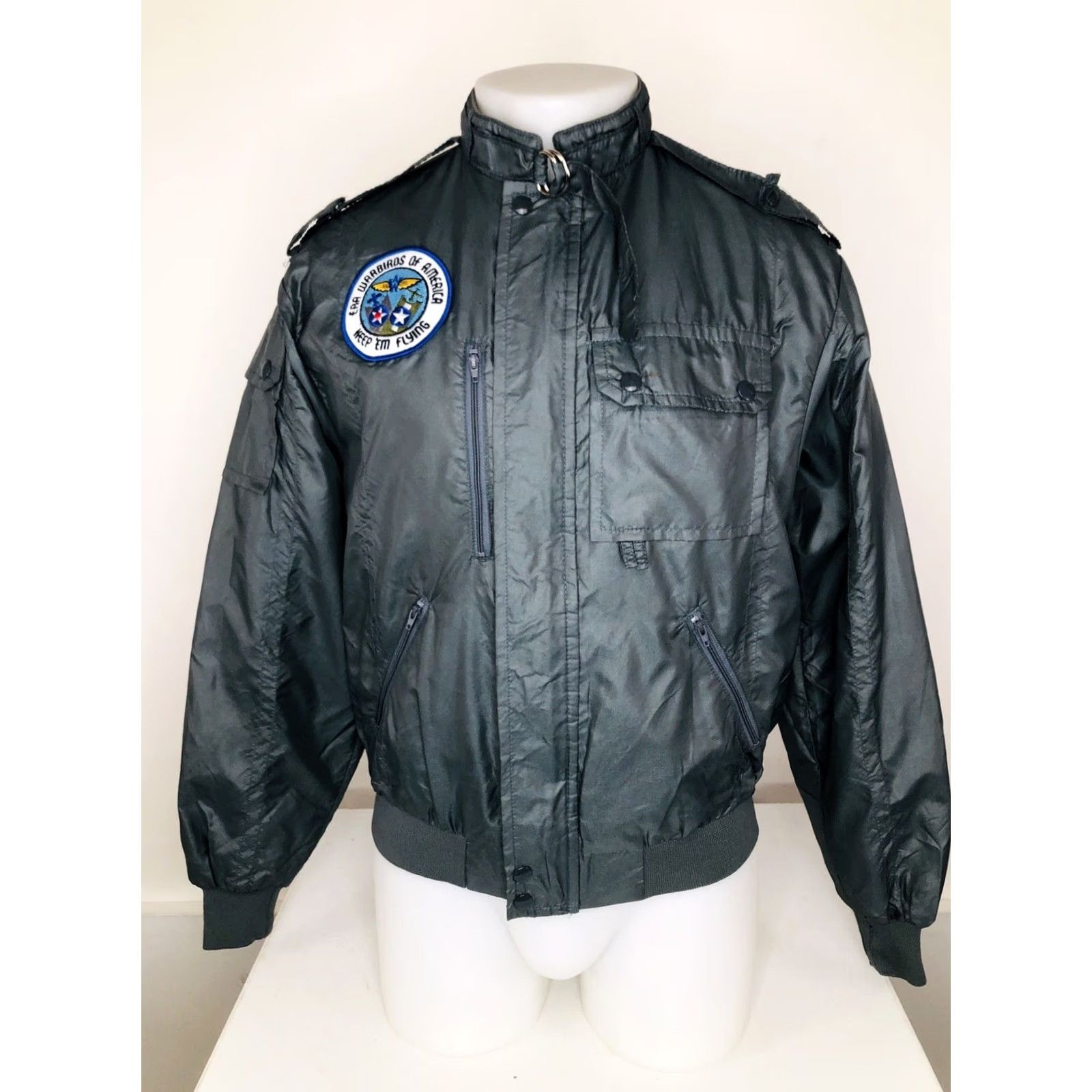 Vintage VINTAGE EAA WARBIRDS of AMERICA / KEEP EM FLYING USAF Bomber Jacket Md M Green Mens Size US M / EU 48-50 / 2 - 3 Thumbnail