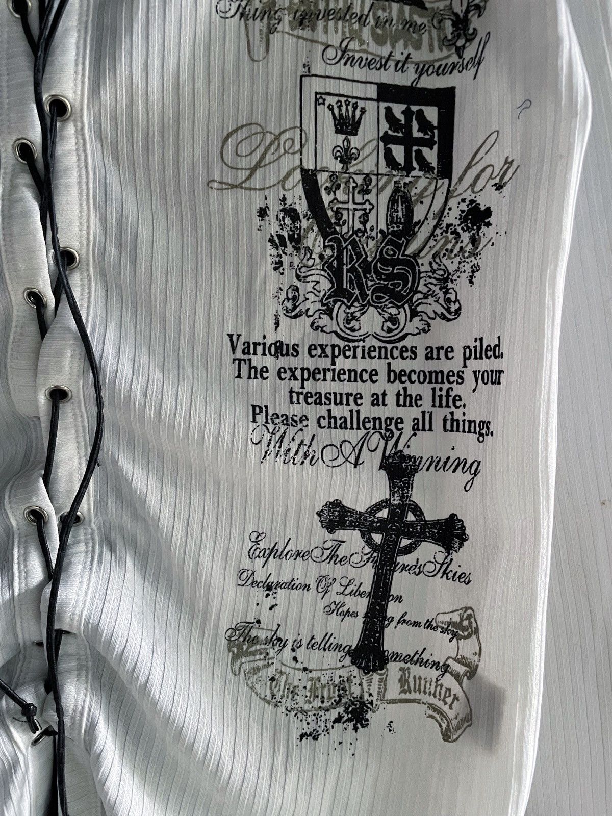 14th Addiction JAPANESE POEM DOUBLE LAYER PUNK STYLE LONG SLEEVE Size US L / EU 52-54 / 3 - 4 Thumbnail