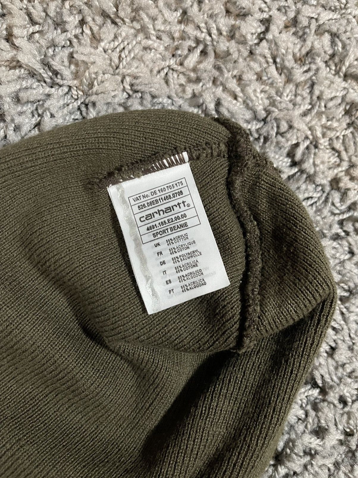 Carhartt 2005 Carhartt Vintage Sport Beanie Knit Hat Brown Size ONE SIZE - 4 Thumbnail