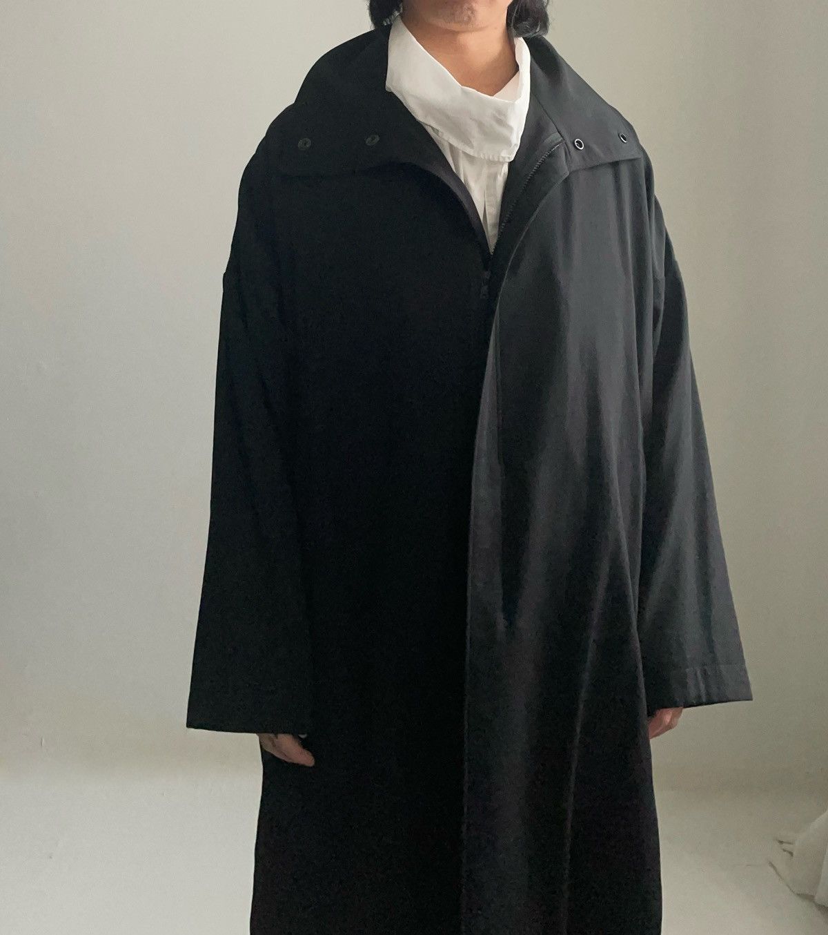 Yohji Yamamoto Yohi Yamamoto Pour Homme F/W16 Highneck coat Size US M / EU 48-50 / 2 - 2 Thumbnail