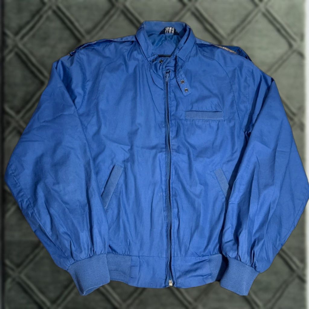 Vintage VINTAGE Knightsbridge Blue Basic Lightweight Full Zip Jacket M Regular Men 80s Nylon Size US M / EU 48-50 / 2 - 1 Thumbnail