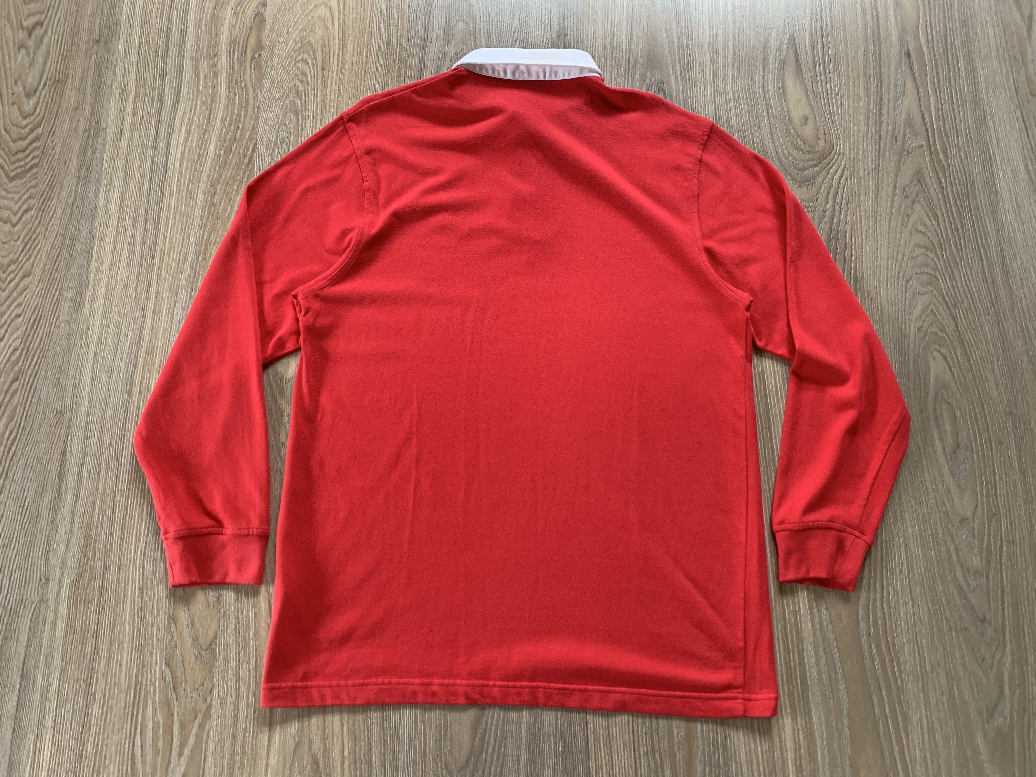 Reebok Rare Reebok Wales Red Cotton Long Sleeve Rugby Polo Shirt Size US L / EU 52-54 / 3 - 3 Thumbnail