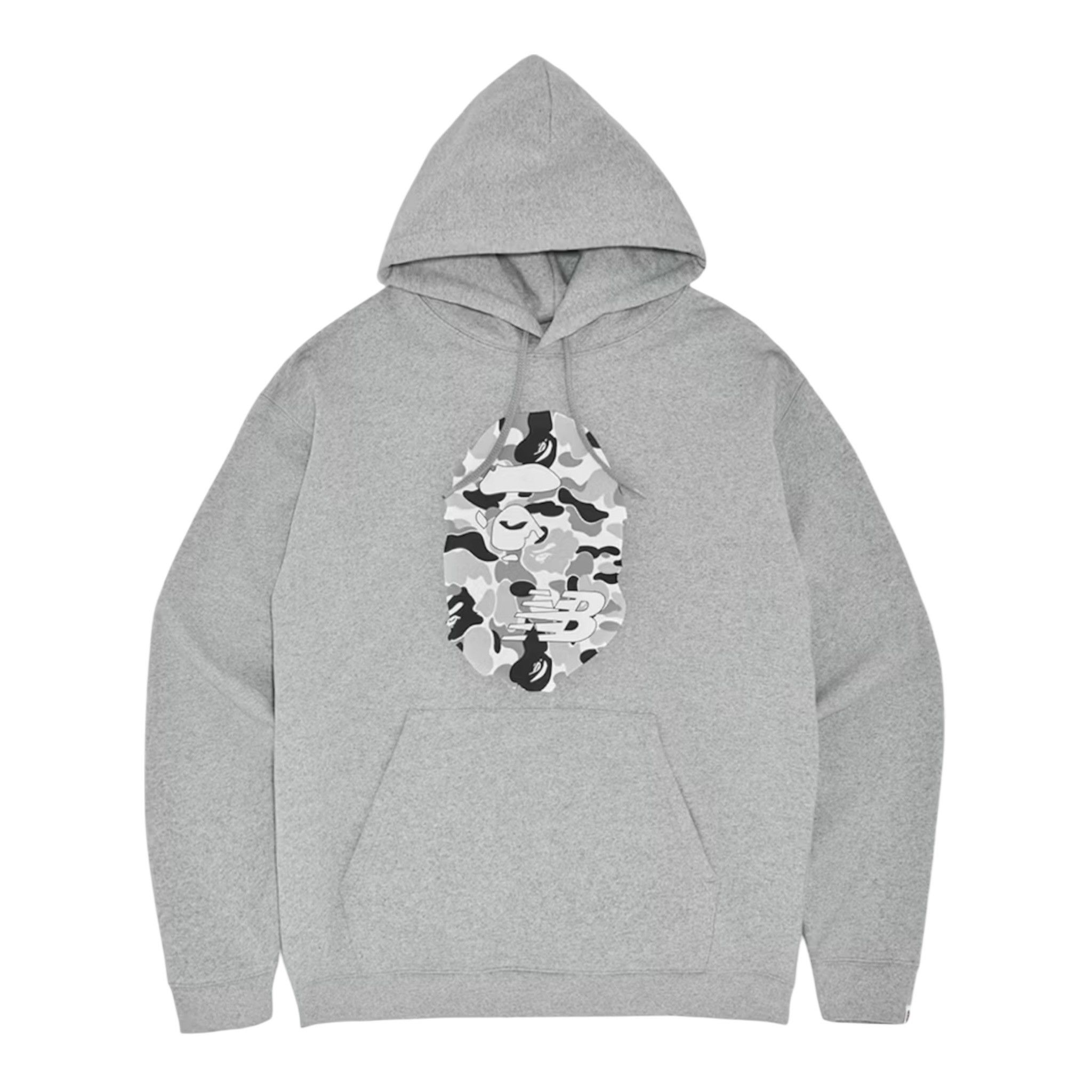 Bape x New Balance Ape Head Hooded Sweatshirt Grey Size US L / EU 52-54 / 3 - 1 Thumbnail
