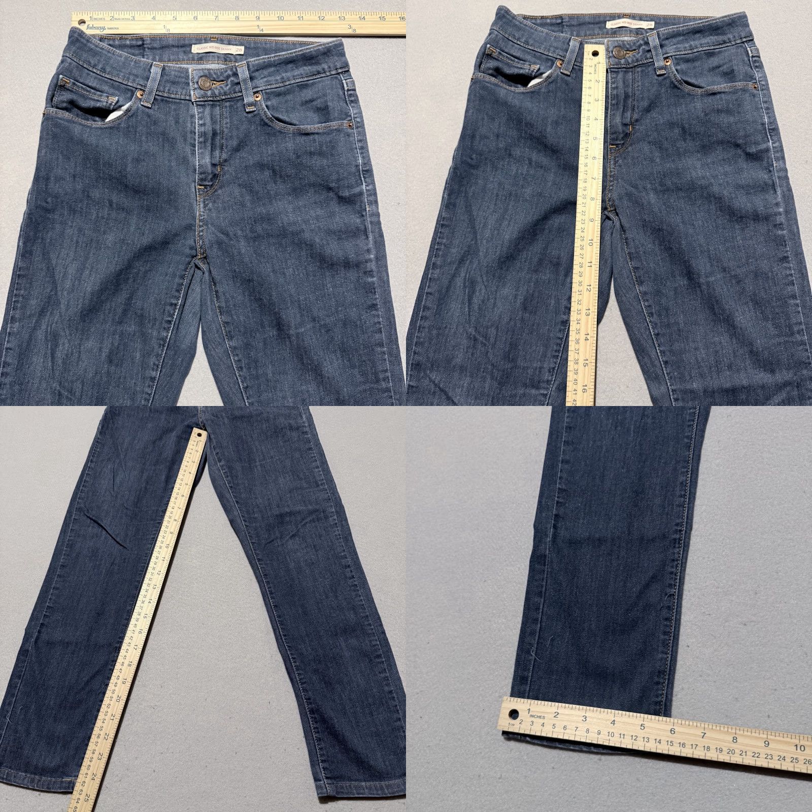 Levi's Levi's Jeans Women Blue Mid Rise Skinny 28x30 Pockets Zip Fly 5-Pocket Denim Slim Vintage: No 90s City Size 28" / US 6 / IT 42 - 9 Thumbnail