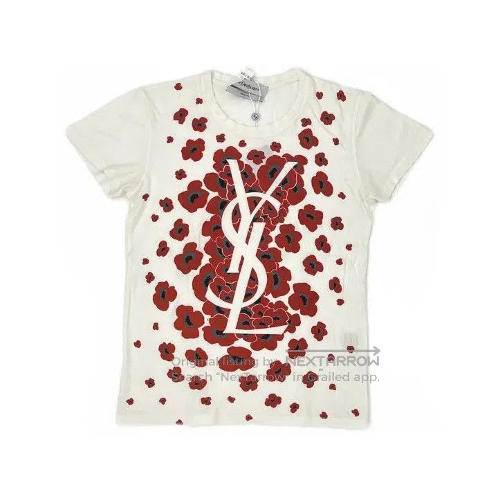Saint Laurent Paris Saint Laurent Casual Floral Print Short Sleeve T-Shirt. Size US S / EU 44-46 / 1 - 1 Thumbnail