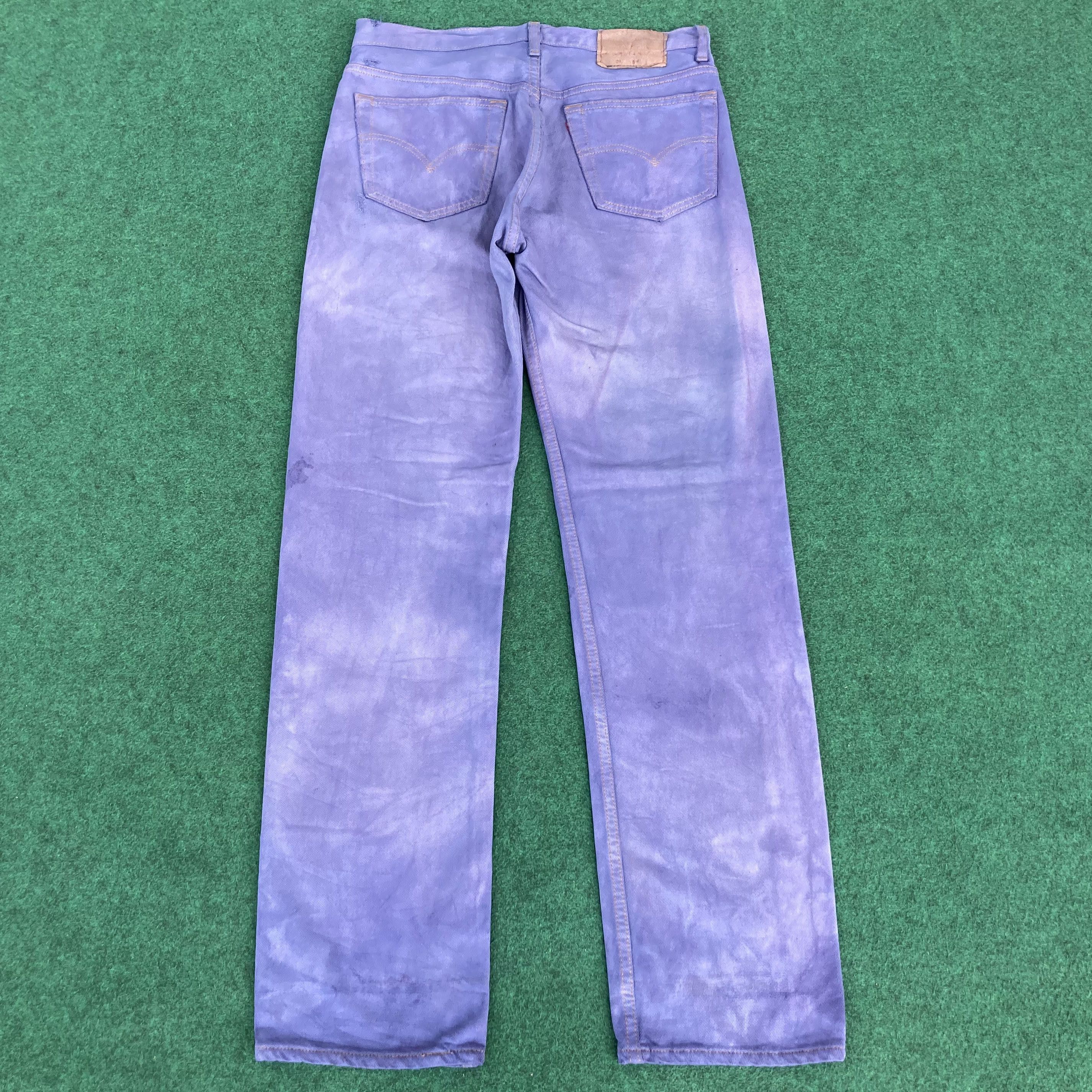 Levi's Size 31x32 Vtg 90’s Levis 501 Tie dye Denim Jeans Size US 31 - 16 Thumbnail
